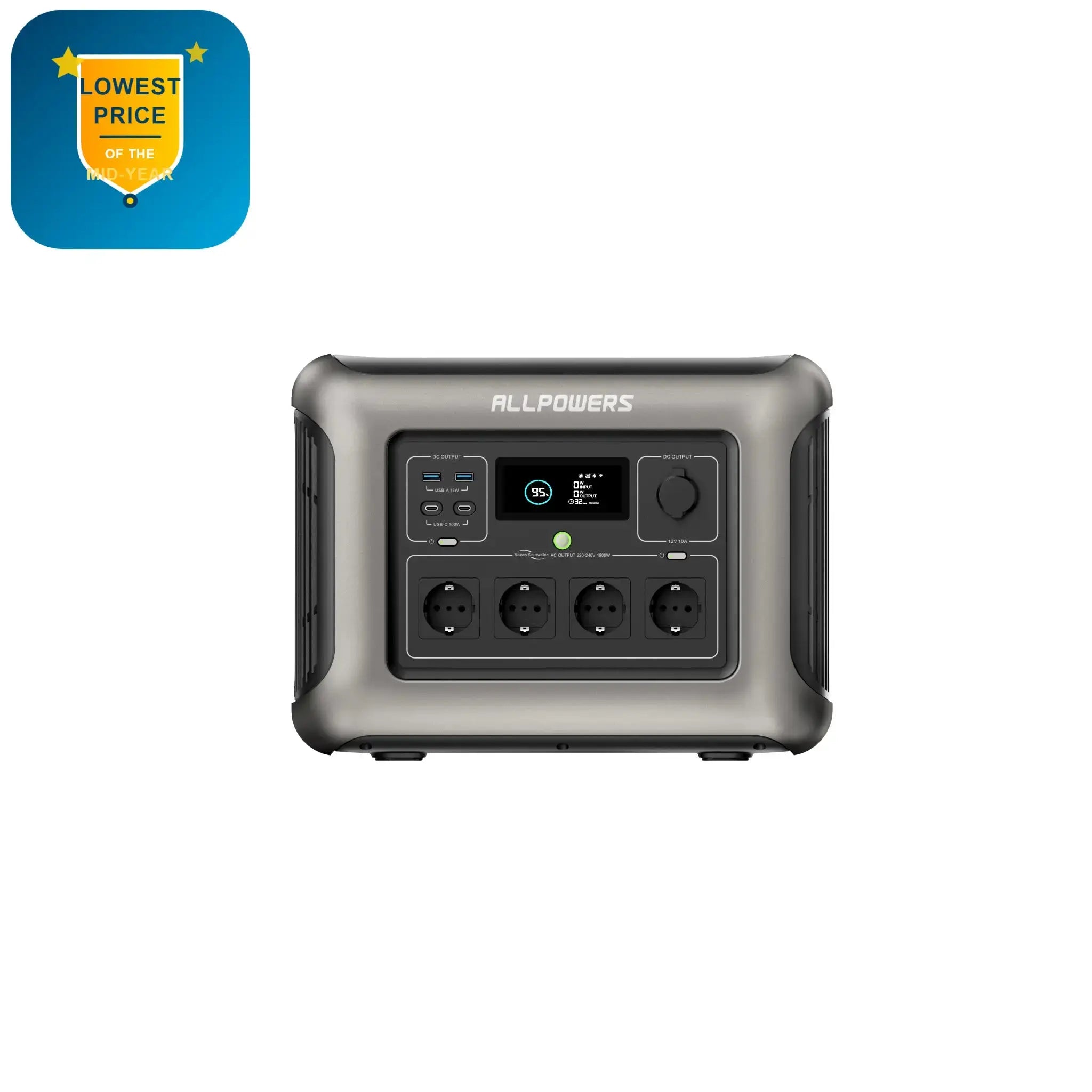 ALLPOWERS R1500 Portable Power Station 1800W 1152Wh LiFeP04 Battery ALLPOWERS