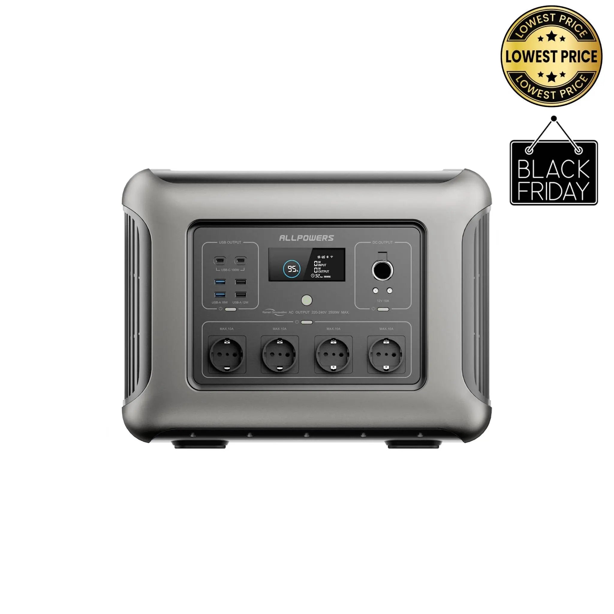 ALLPOWERS R2500 Portable Power Station 2500W 2016Wh LiFeP04 Battery ALLPOWERS