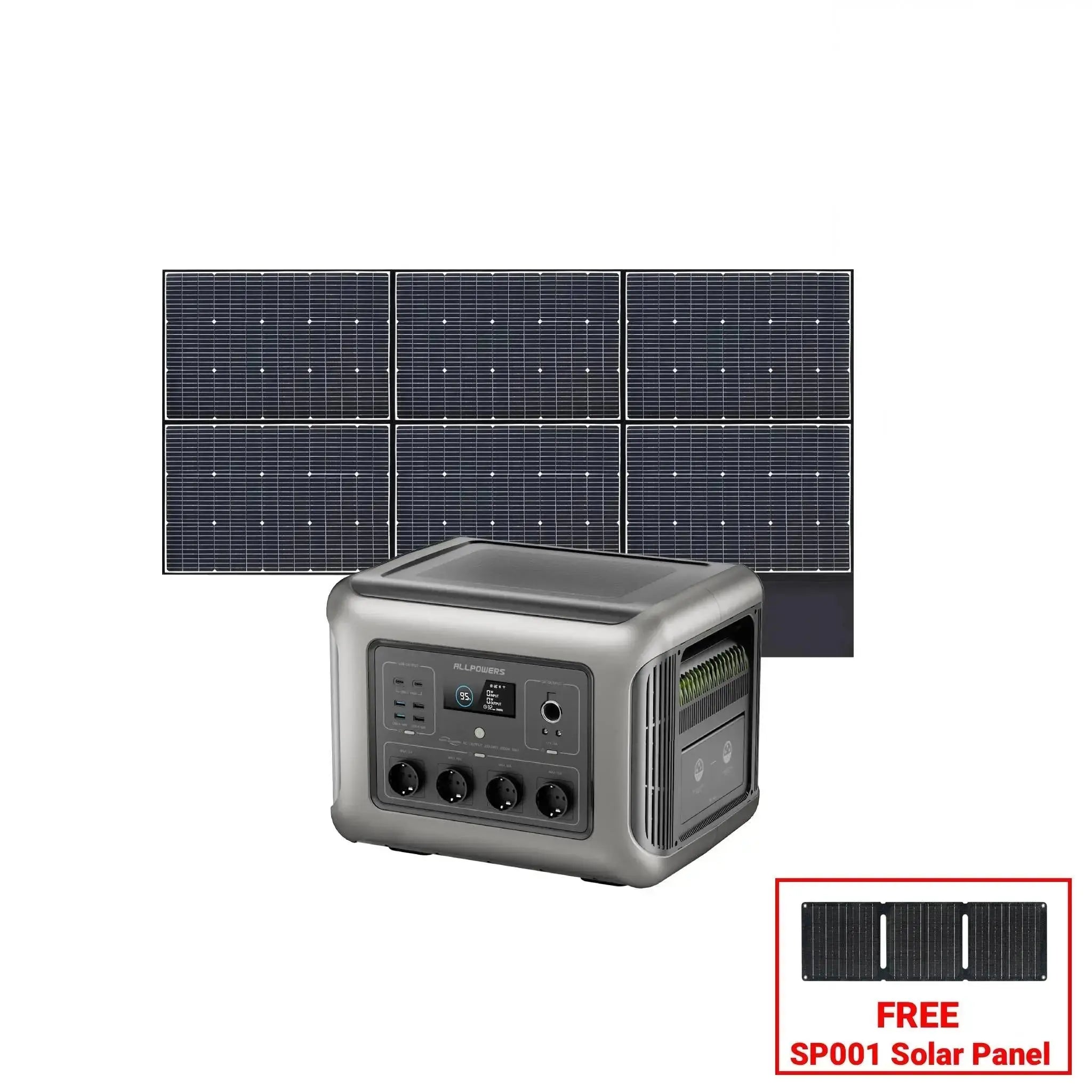 ALLPOWERS Solar Generator Kit 2500W (R2500 + SP039 600W Solar Panel) ALLPOWERS