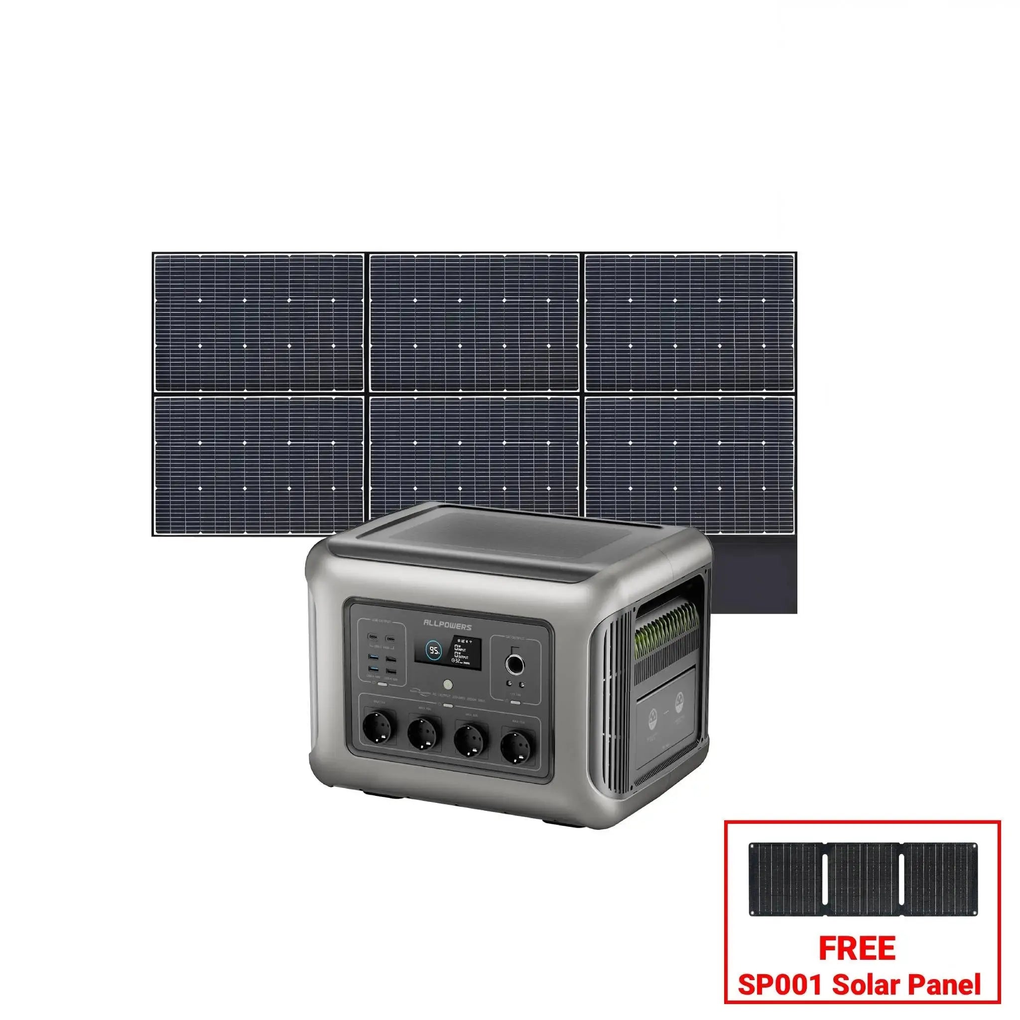 ALLPOWERS Solar Generator Kit 2500W (R2500 + SP039 600W Solar Panel) ALLPOWERS