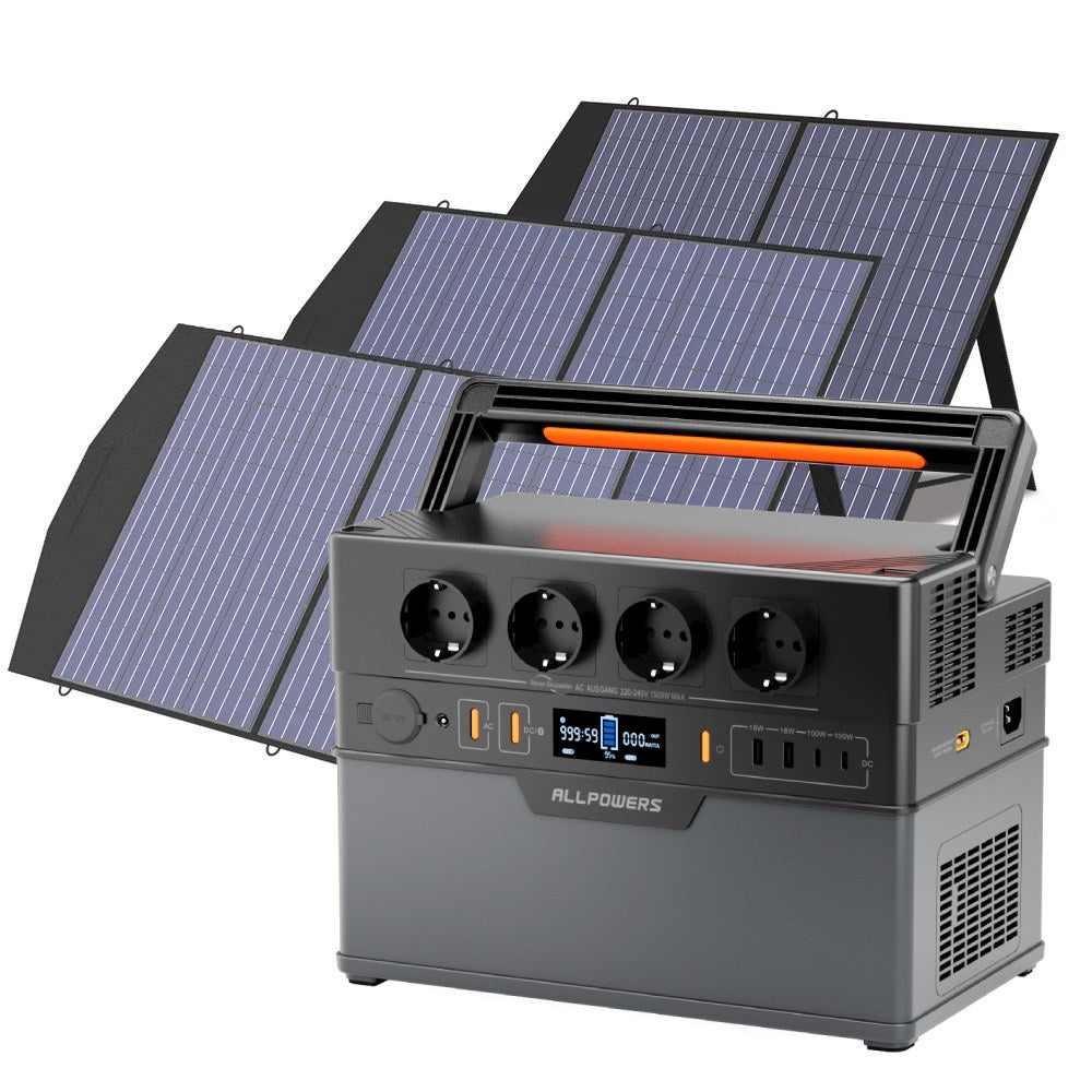 ALLPOWERS Solar Generator Kit 1500W (S1500 PLUS + SP027 Solar Panel) ALLPOWERS