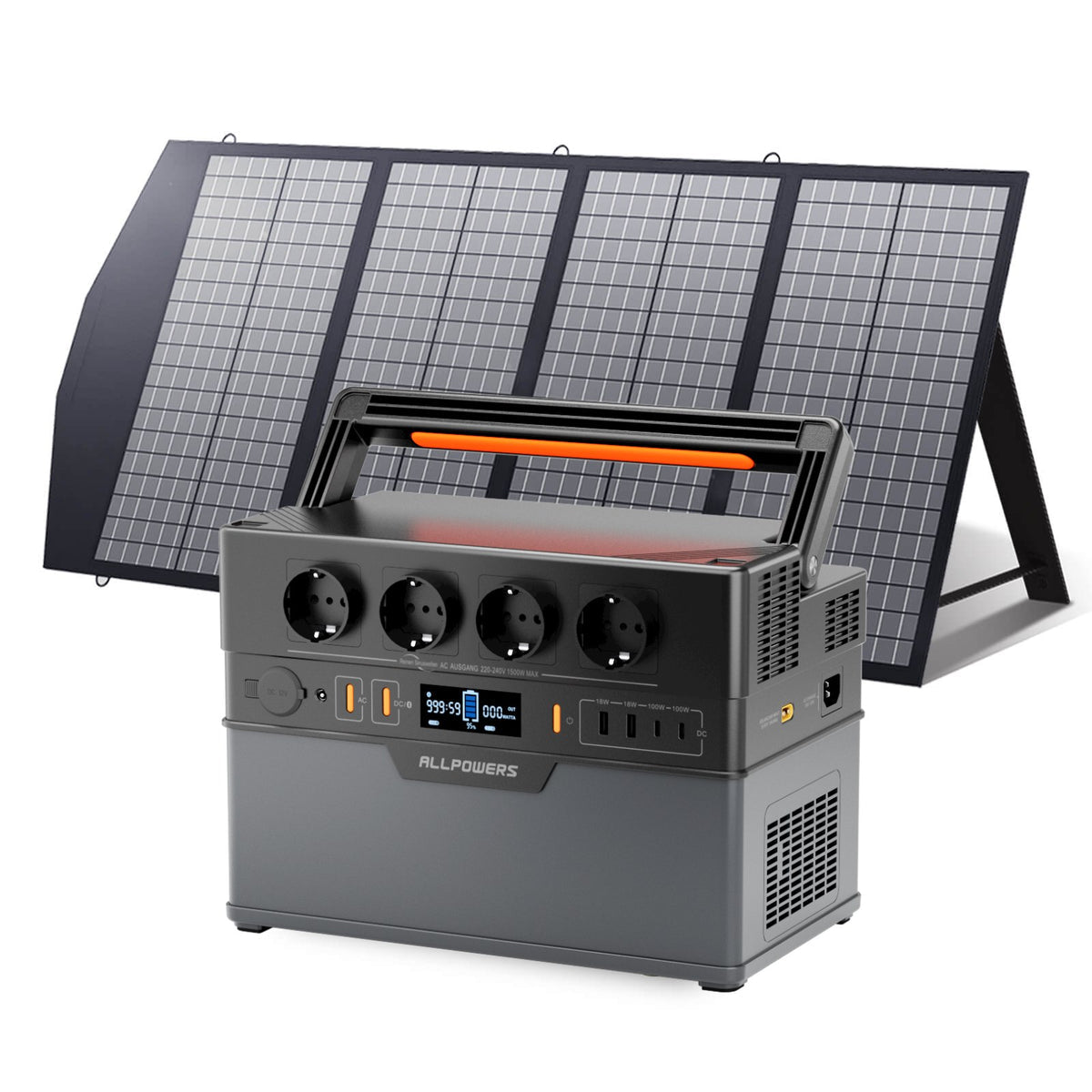 ALLPOWERS Solar Generator Kit 1500W (S1500 PLUS + SP029 140W Solar Panel) ALLPOWERS