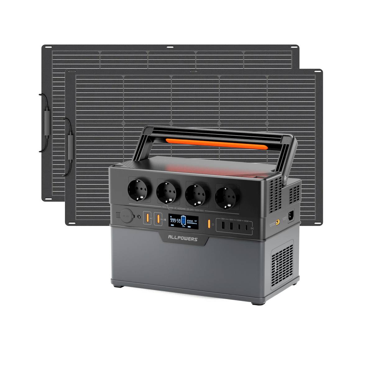 ALLPOWERS Solar Generator Kit 1500W (S1500 PLUS+ SF100 100W Flexible Solar Panel) ALLPOWERS