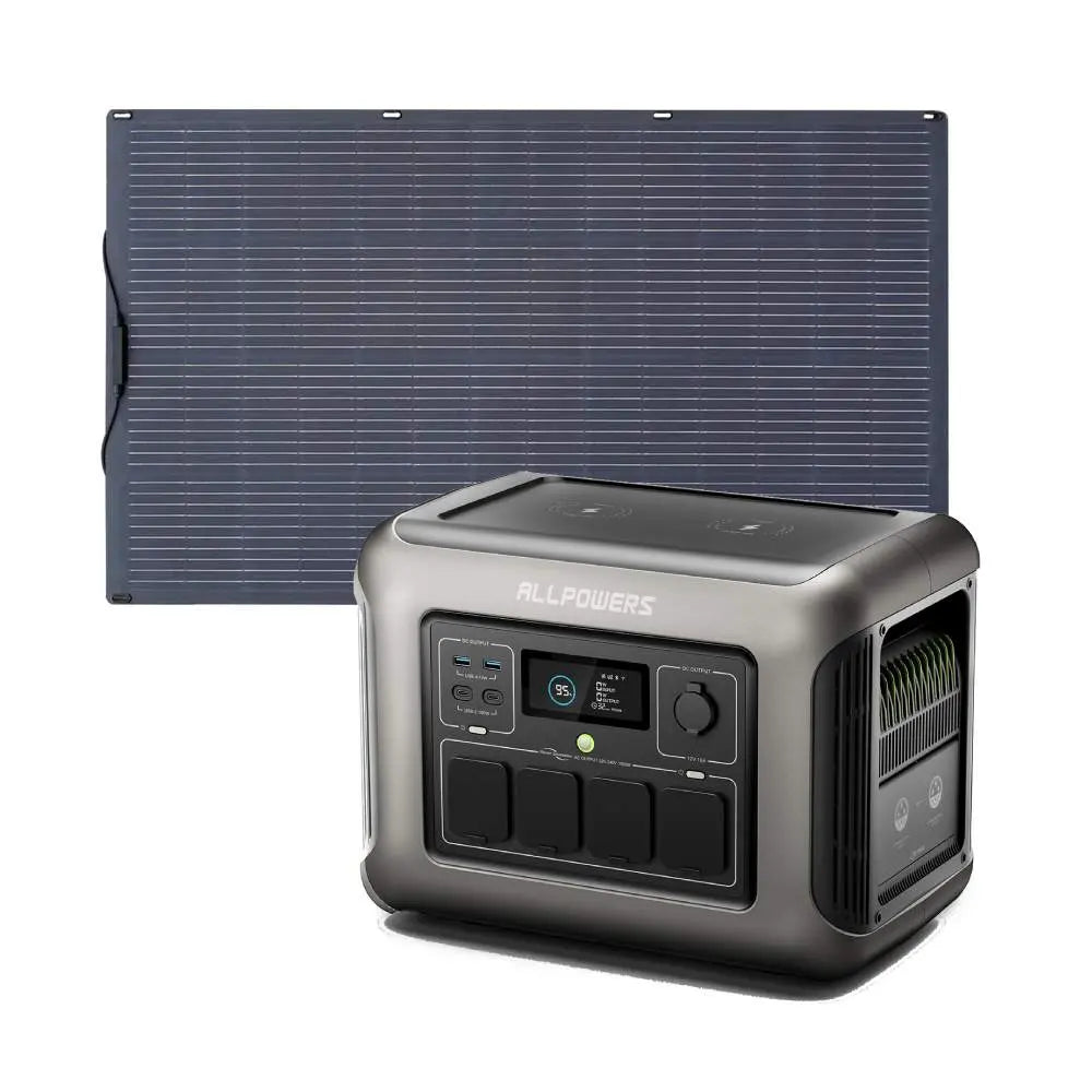 ALLPOWERS Solar Generator Kit 1800W (R1500 + SF200 200W Flexible Solar Panel) - ALLPOWERS EU