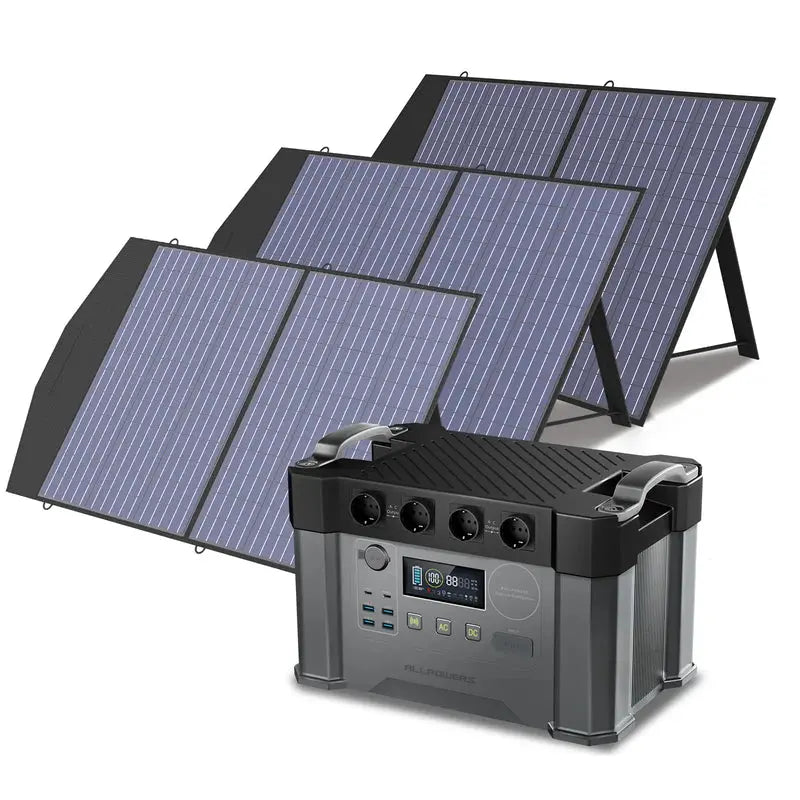 ALLPOWERS Solar Generator Kit 2400W (S2000 Pro + SP027 100W Solar Panel) ALLPOWERS