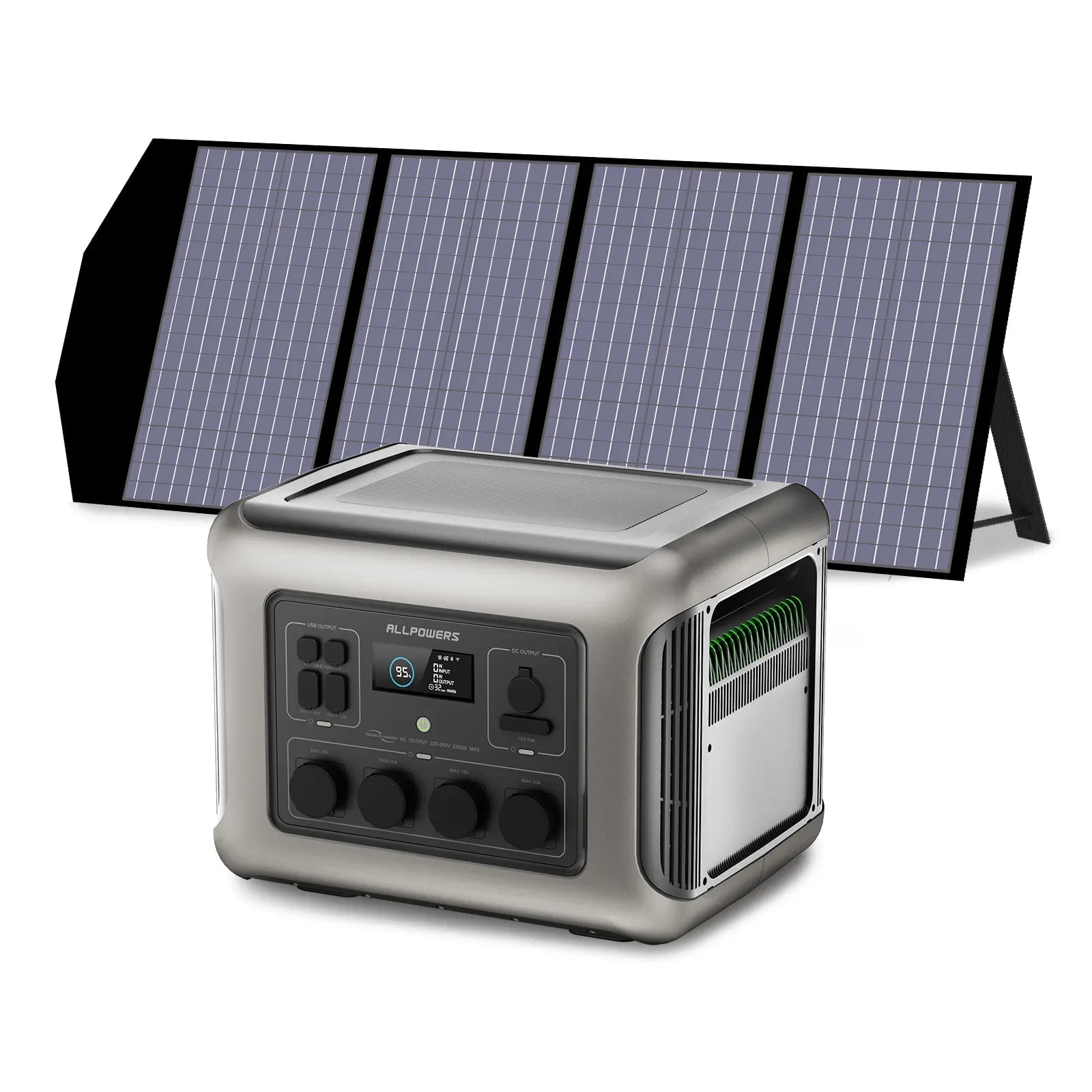 ALLPOWERS Solar Generator Kit 2500W (R2500 + SP029 140W Solar Panel) ALLPOWERS
