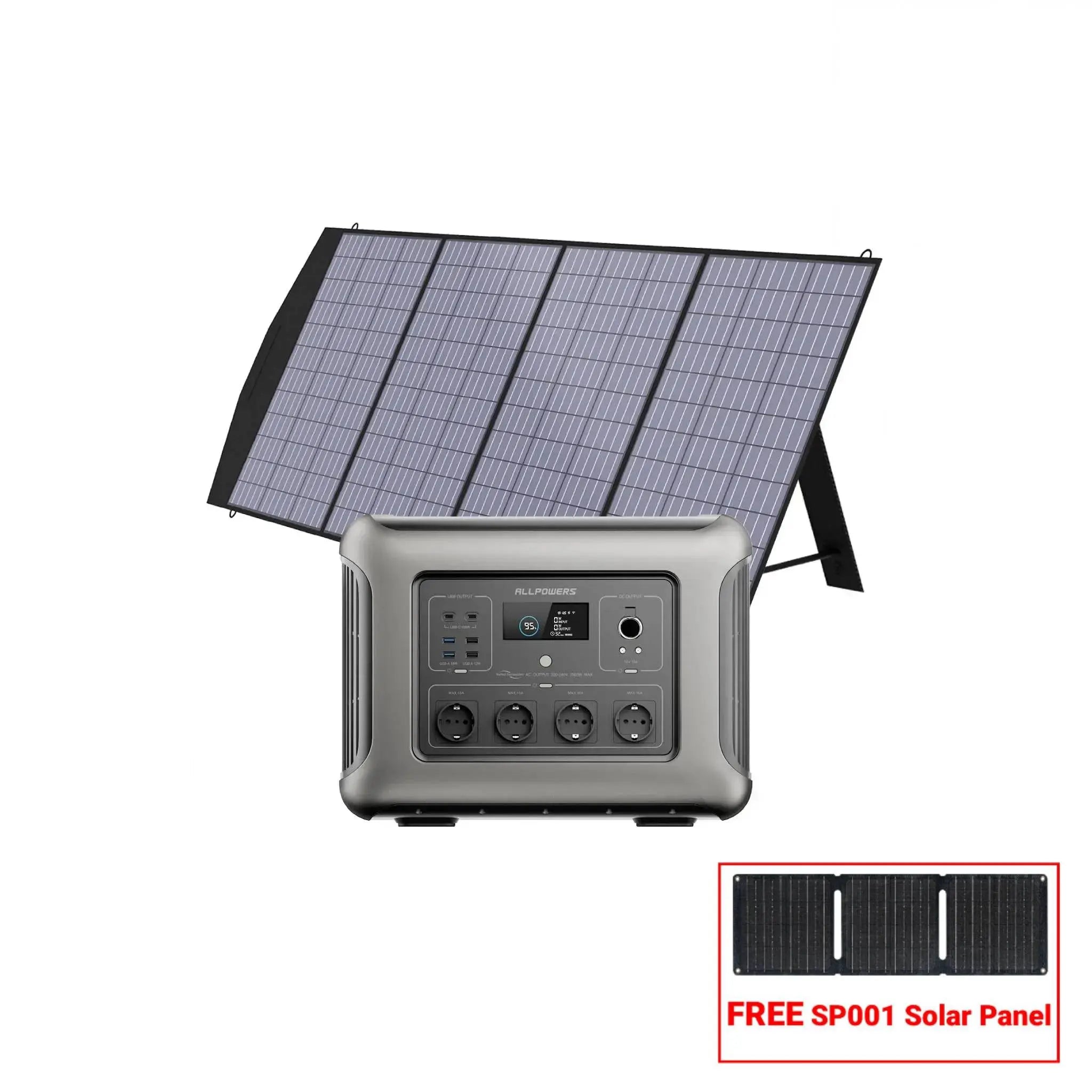 ALLPOWERS Solar Generator Kit 2500W (R2500 + SP033 200W Solar Panel) ALLPOWERS