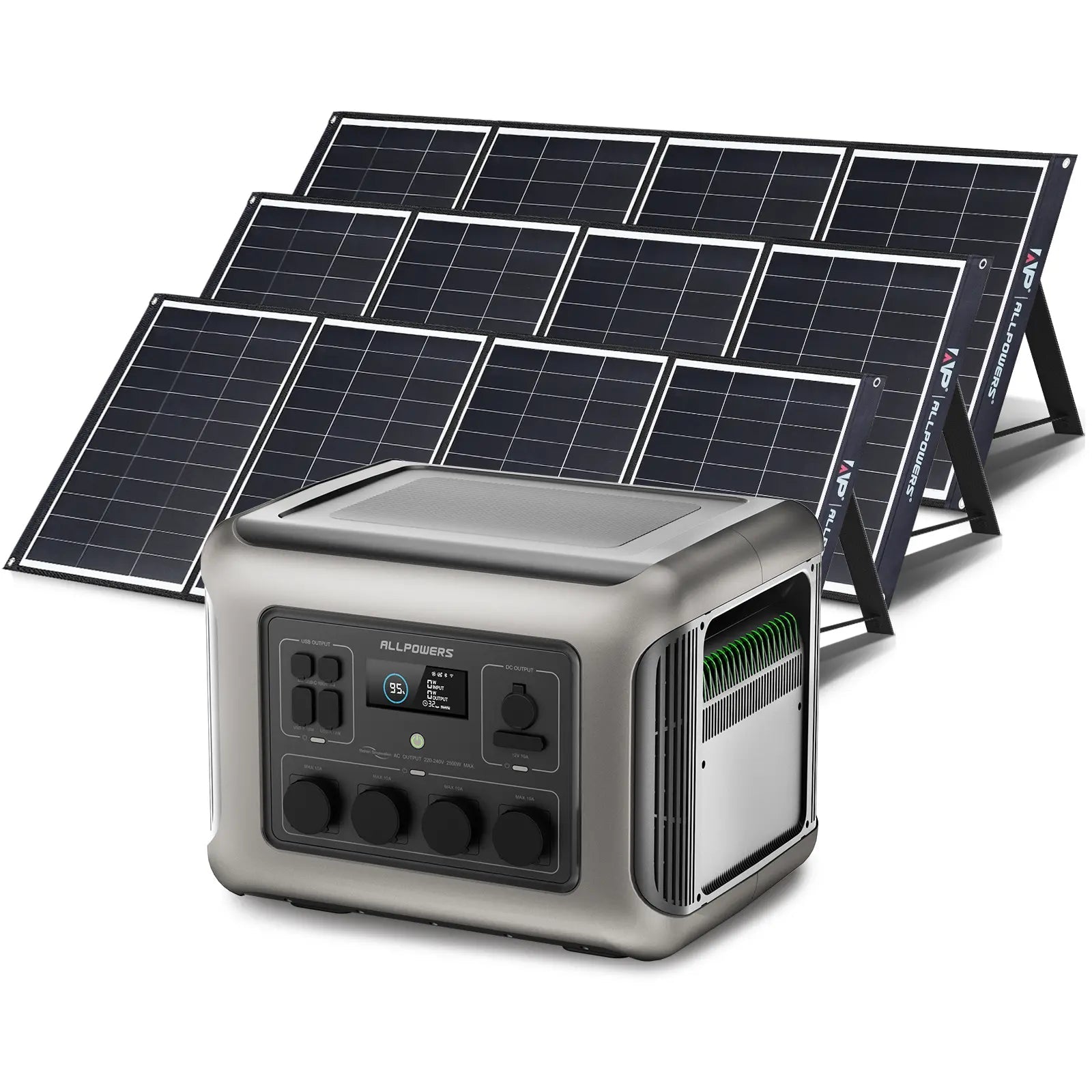 ALLPOWERS Solar Generator Kit 2500W (R2500 + SP035 200W Solar Panel) ALLPOWERS