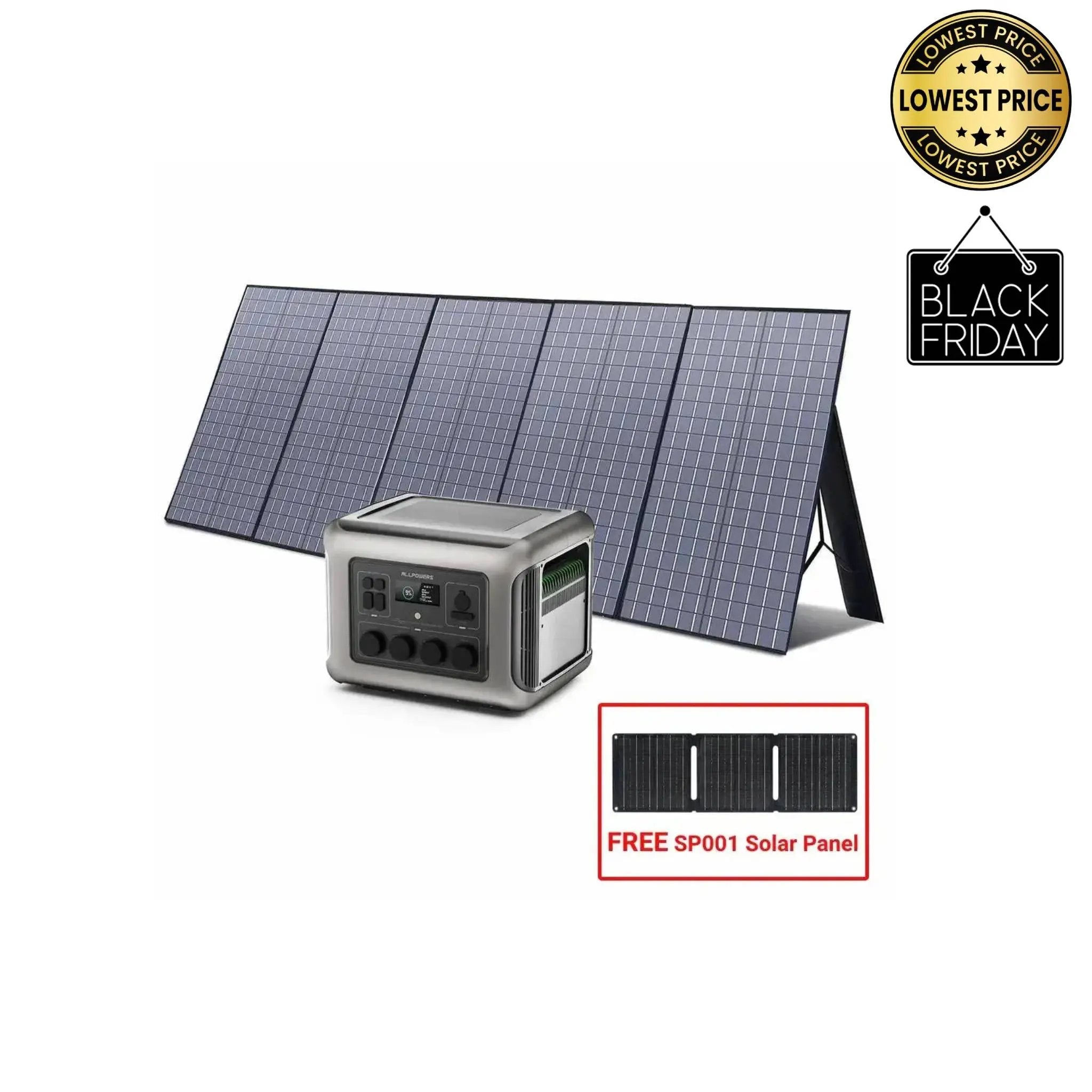 ALLPOWERS Solar Generator Kit 2500W (R2500 + SP037 400W Solar Panel) ALLPOWERS