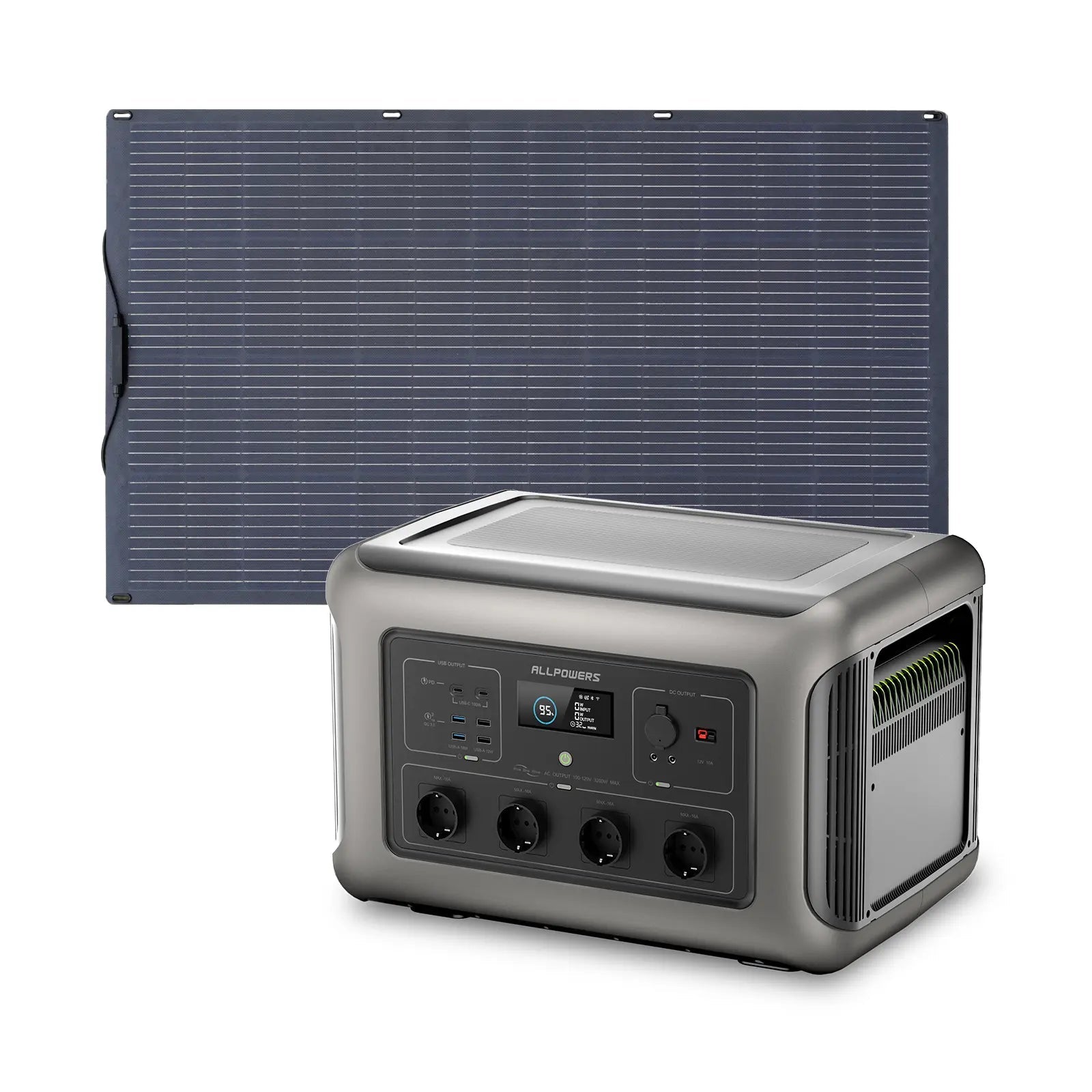 ALLPOWERS Solar Generator Kit 3500W (R3500 + SF200 200W Flexible Solar Panel) ALLPOWERS