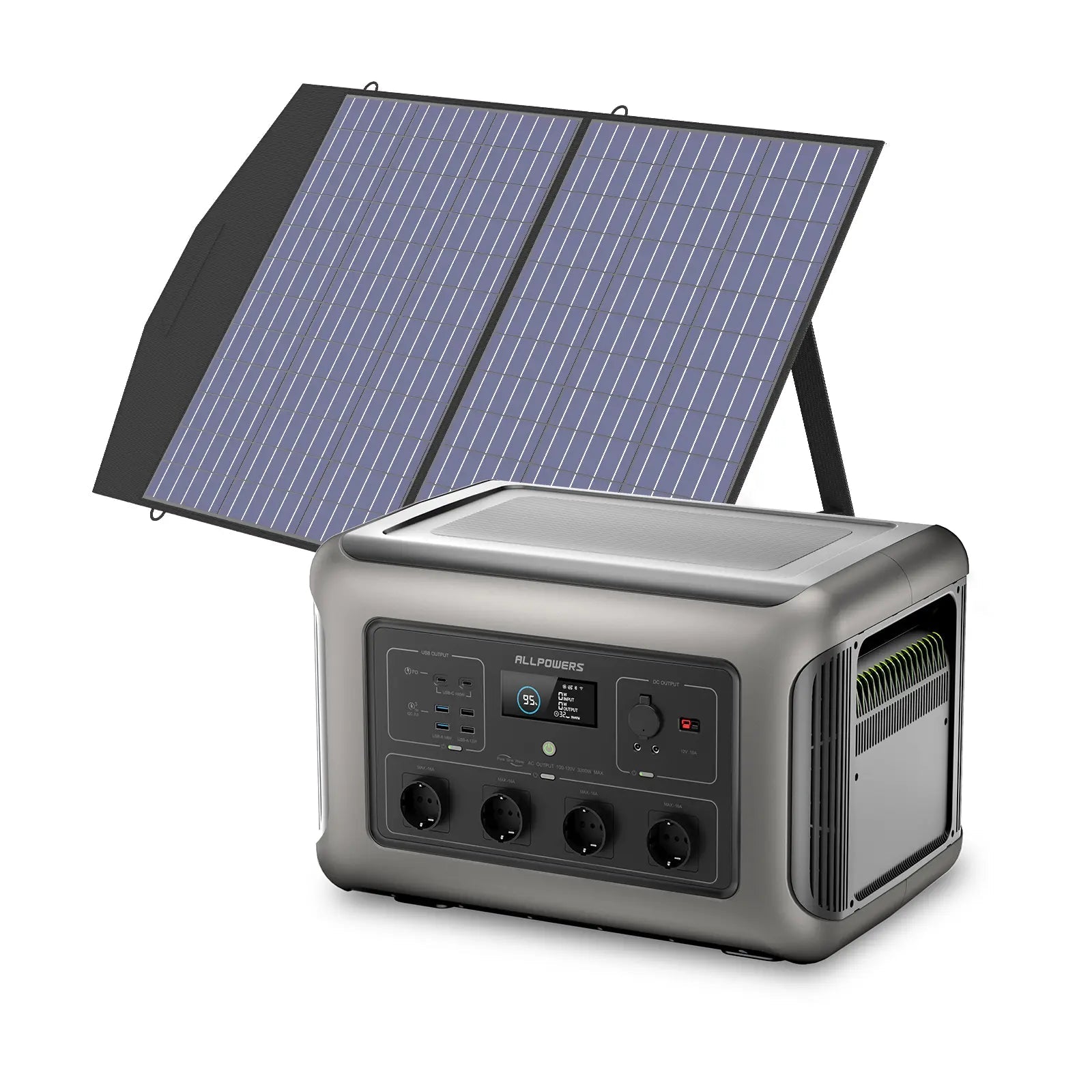 ALLPOWERS Solar Generator Kit 3500W (R3500 + SP027 100W Solar Panel) ALLPOWERS
