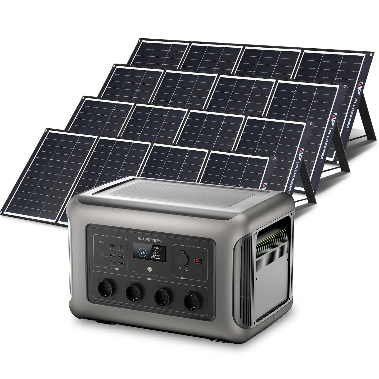 ALLPOWERS Solar Generator Kit 3500W (R3500 + SP035 200W Solar Panel) ALLPOWERS