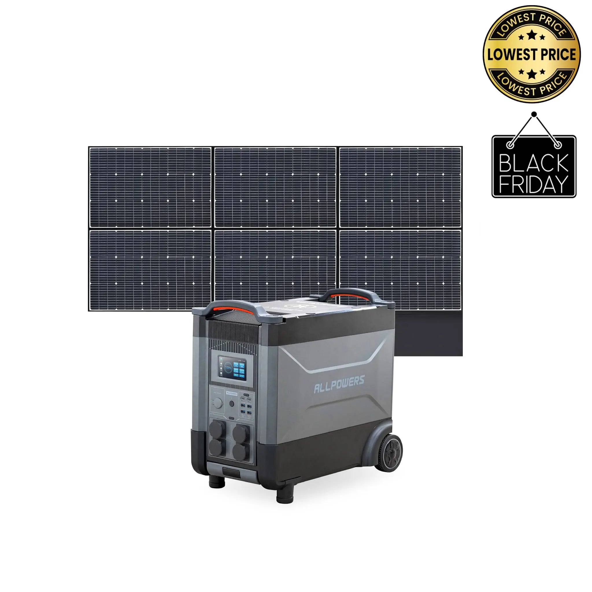 ALLPOWERS Solar Generator Kit 4000W (R4000 + SP039 600W Solar Panel) ALLPOWERS