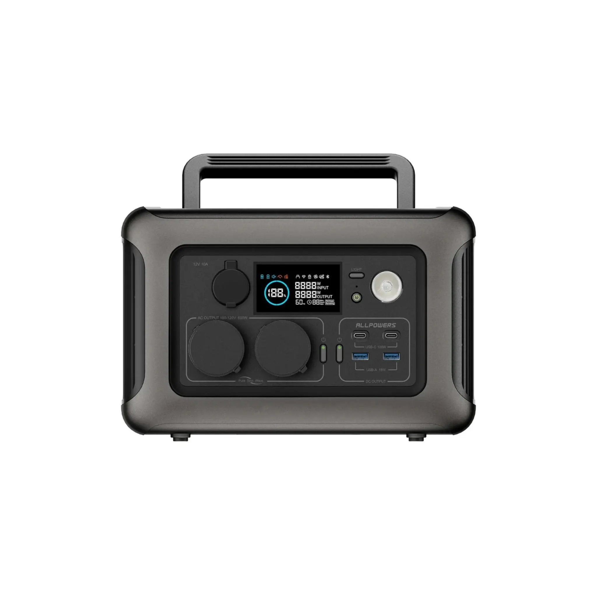 ALLPOWERS R600 Portable Power Station 600W 299Wh LiFeP04 Battery ALLPOWERS
