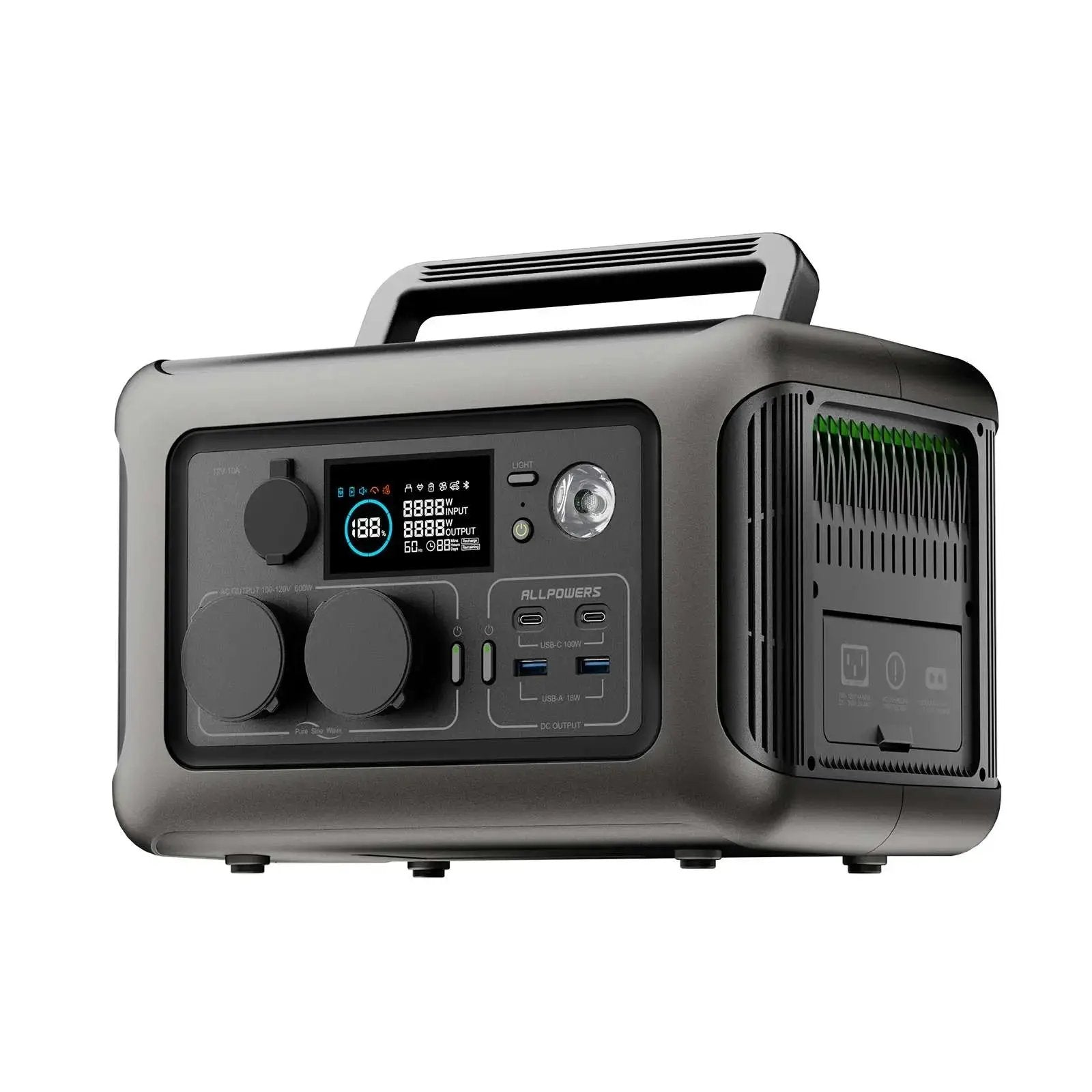 ALLPOWERS R600 Portable Power Station 600W 299Wh LiFeP04 Battery ALLPOWERS