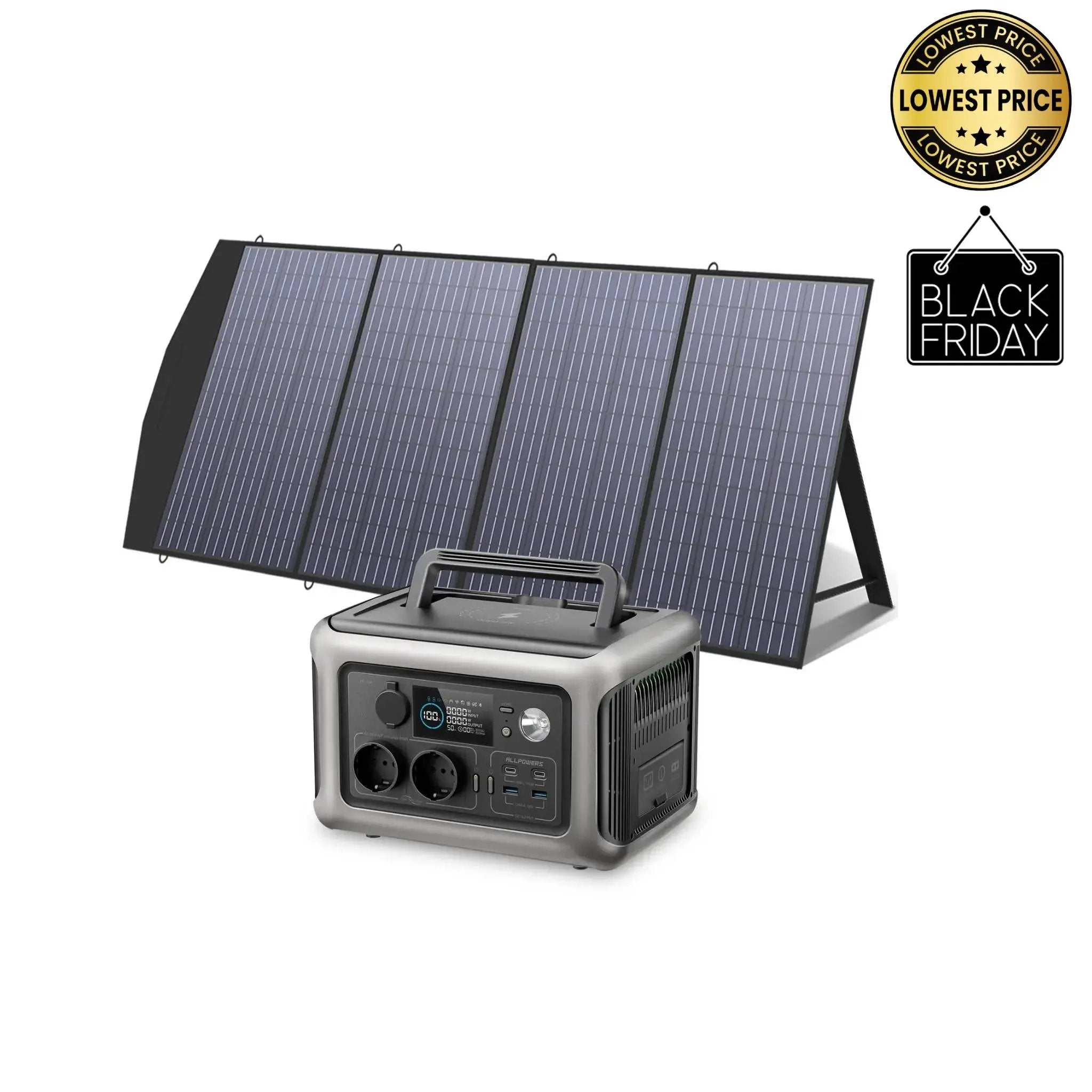 ALLPOWERS Solar Generator Kit 600W (R600 + SP033 200W Solar Panel) ALLPOWERS