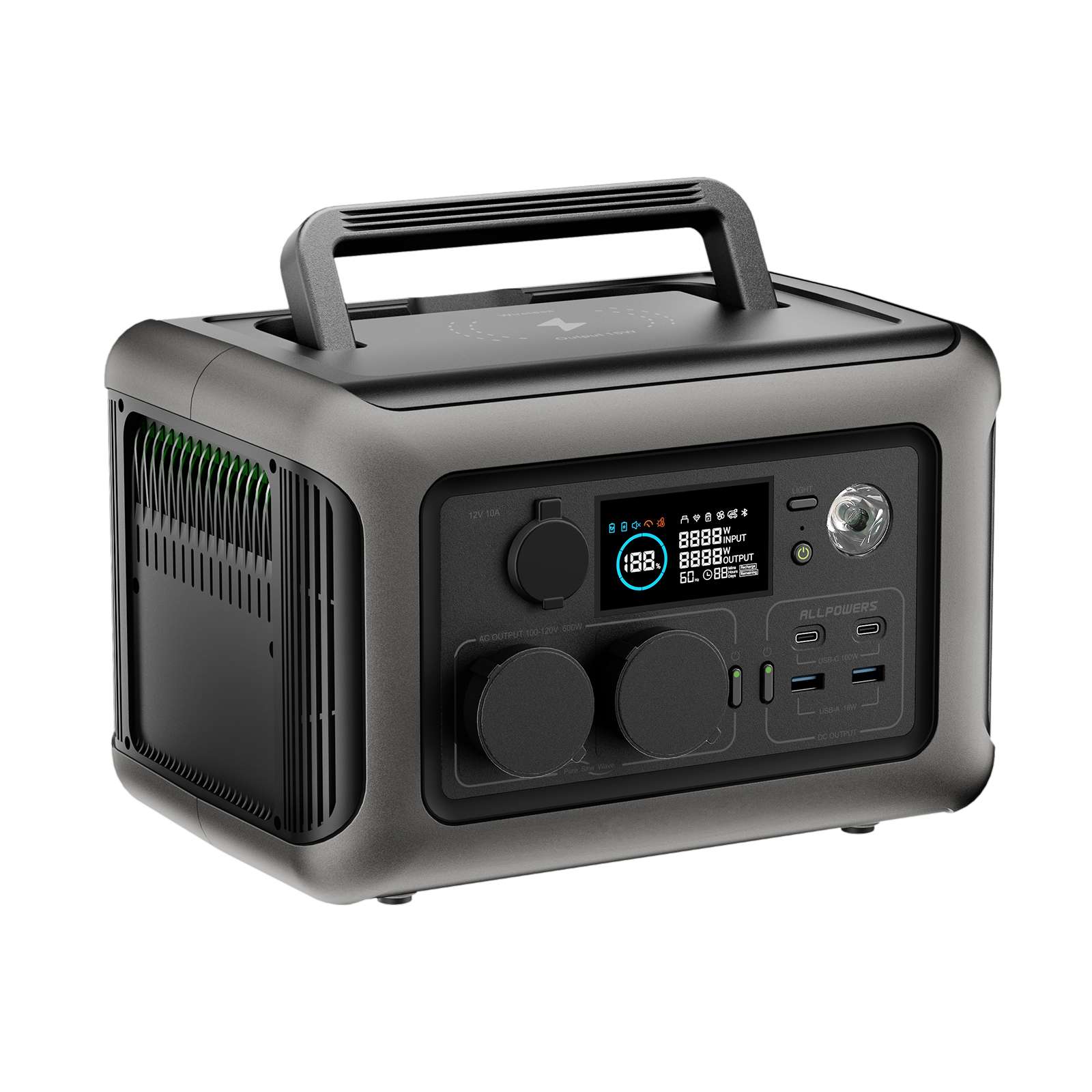 ALLPOWERS R600 Portable Power Station 600W 299Wh LiFeP04 Battery