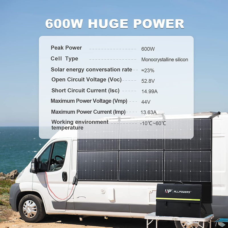 ALLPOWERS Solar Generator Kit 3500W (R3500 + SP039 600W Solar Panel)