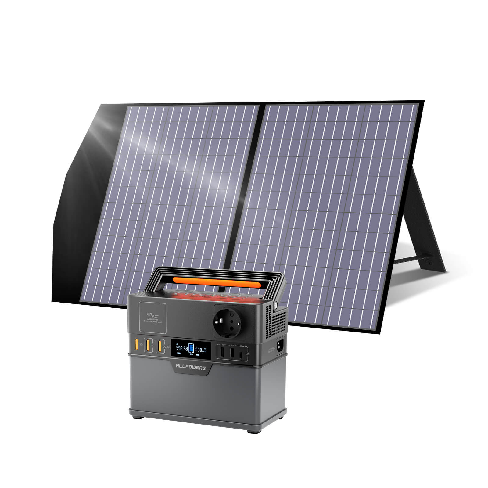 ALLPOWERS Solar Generator Kit 300W (S300 Plus + SP027 100W Solar Panel)-Black Friday Flash Sale