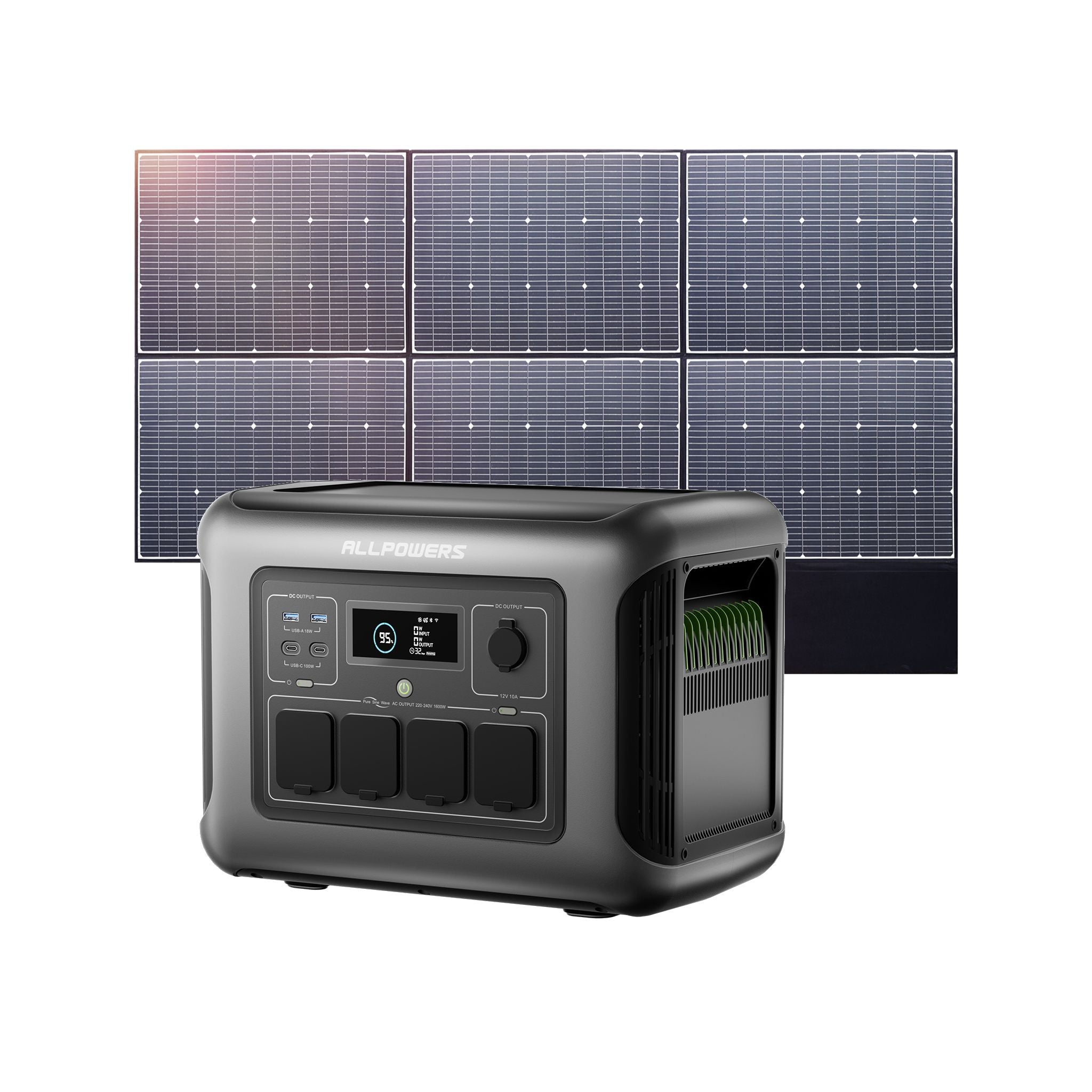ALLPOWERS Solar Generator Kit 1600W (R1500 LITE + SP039 600W Solar Panel)