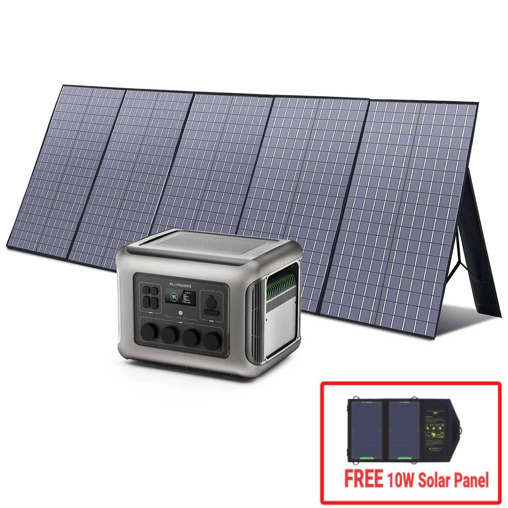 ALLPOWERS Solar Generator Kit 2500W (R2500 + SP037 400W Solar Panel)