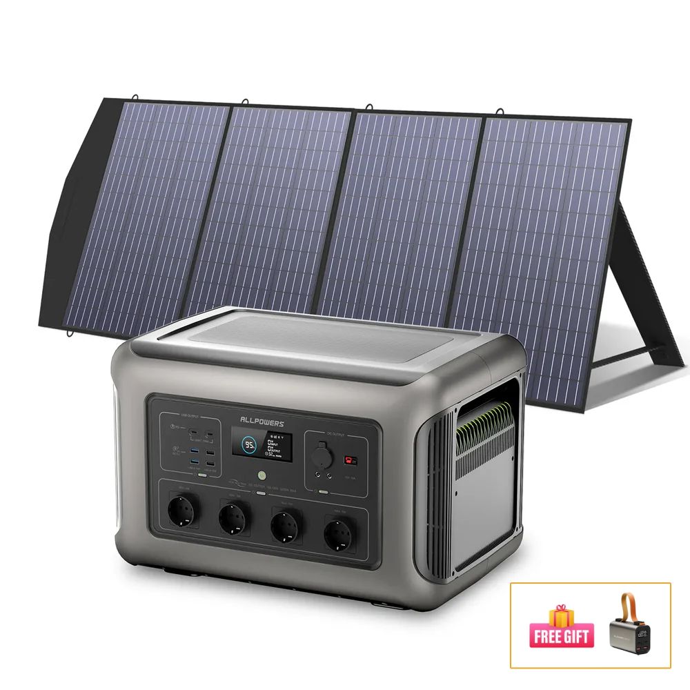 ALLPOWERS Solar Generator Kit 3500W (R3500 + SP033 200W Solar Panel)