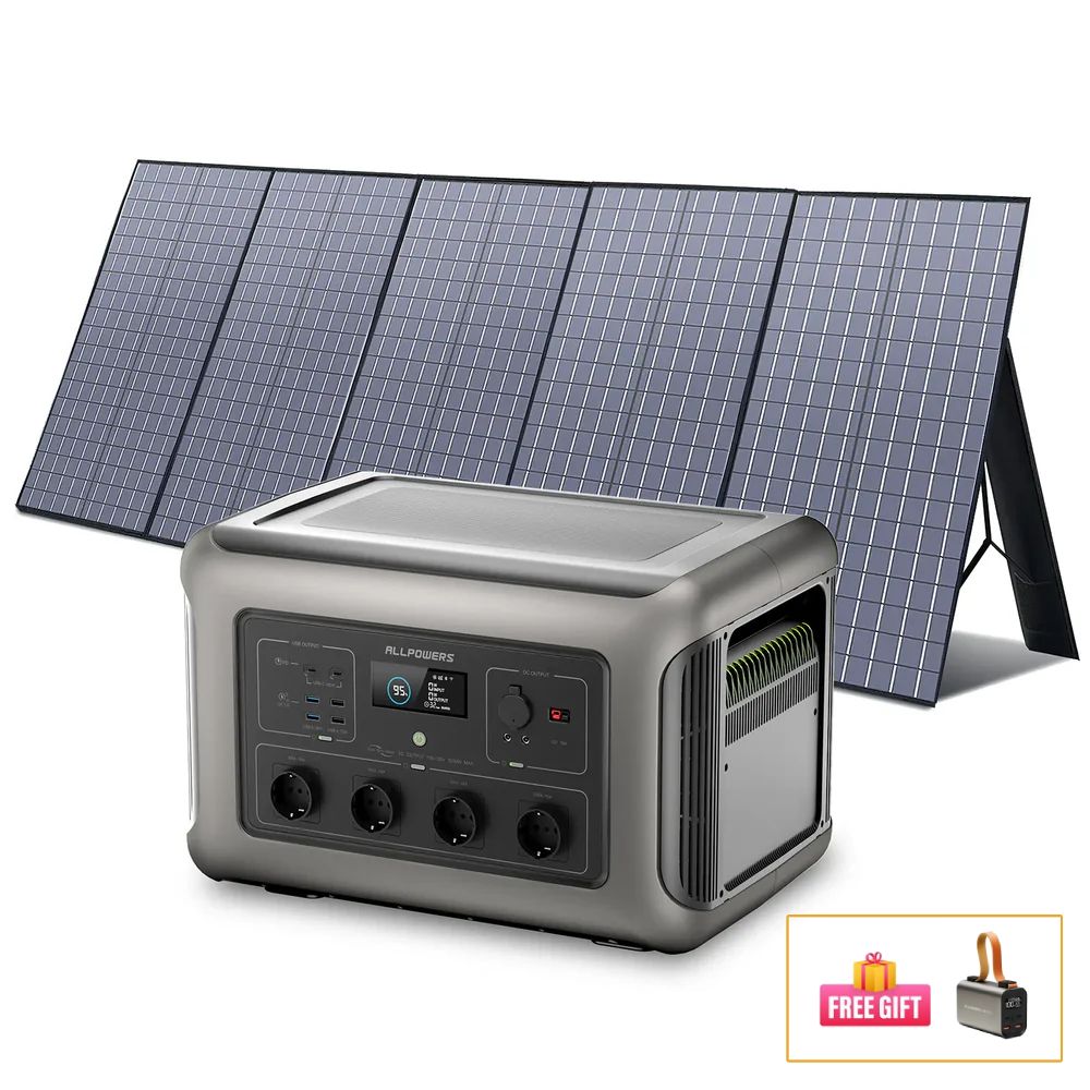 ALLPOWERS Solar Generator Kit 3500W (R3500 + SP037 400W Solar Panel)