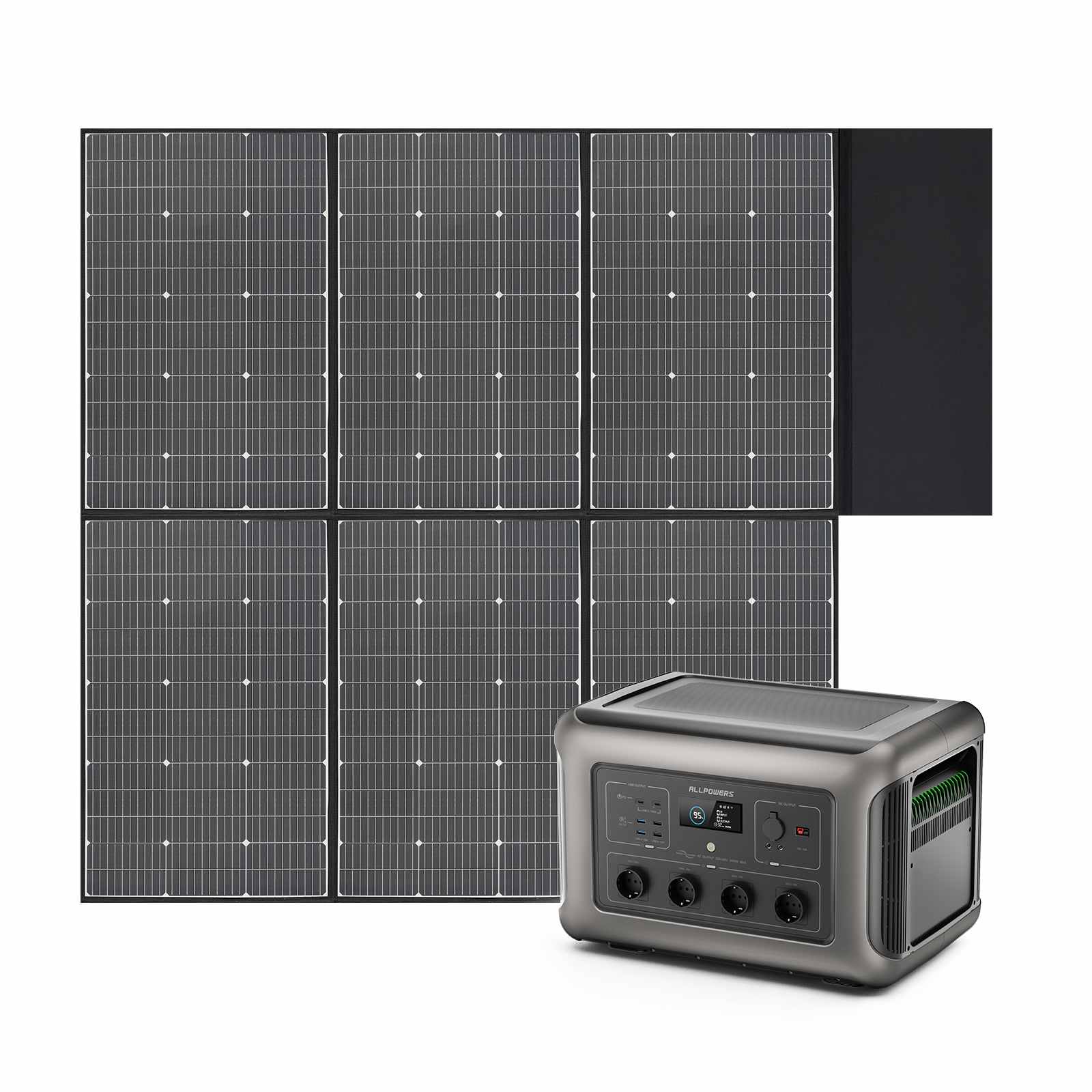 ALLPOWERS R3500 Solar Generator Home Backup Power Station 3500W 3168Wh with SP039 600W Solar Panel