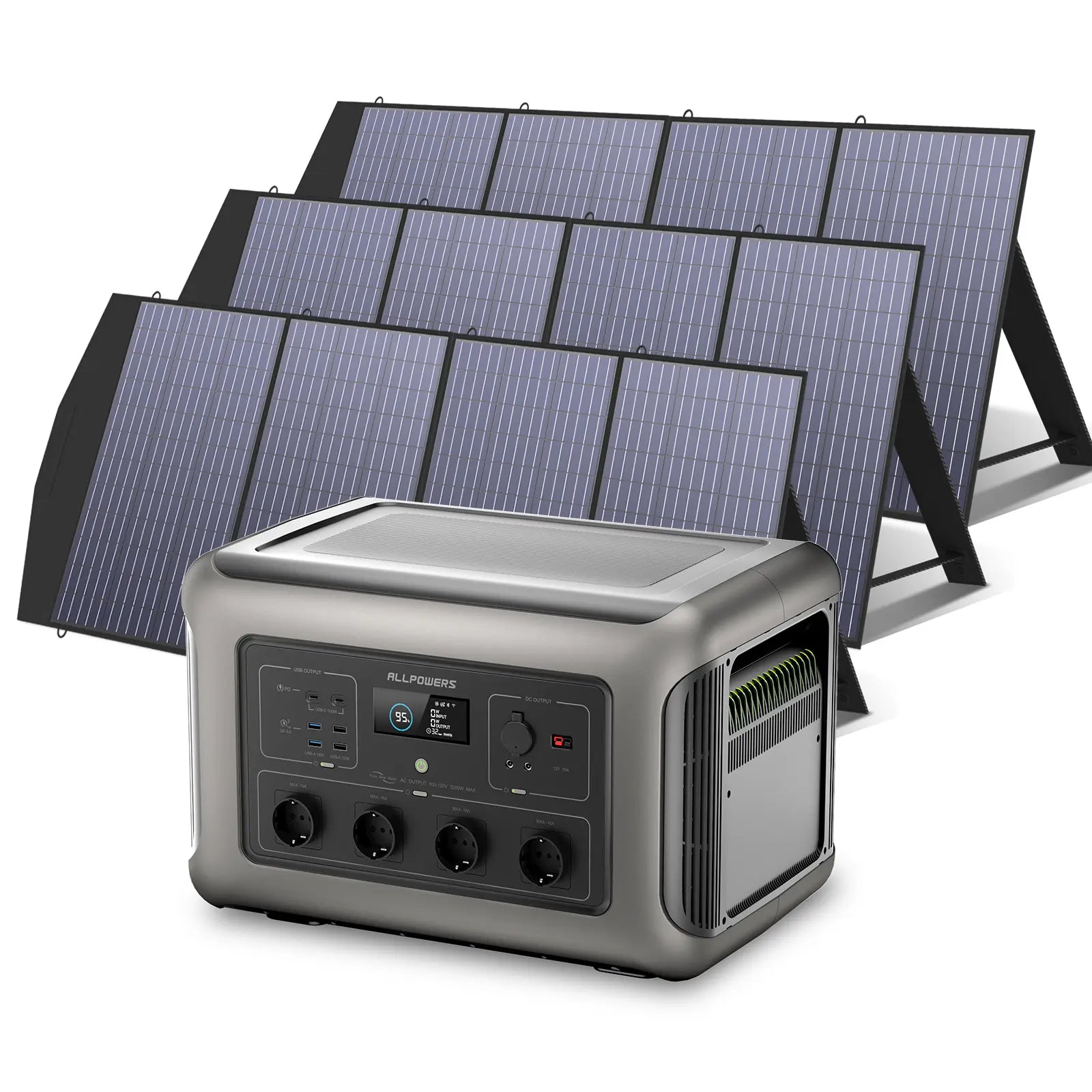 ALLPOWERS Solar Generator Kit 3500W (R3500 + SP033 200W Solar Panel)