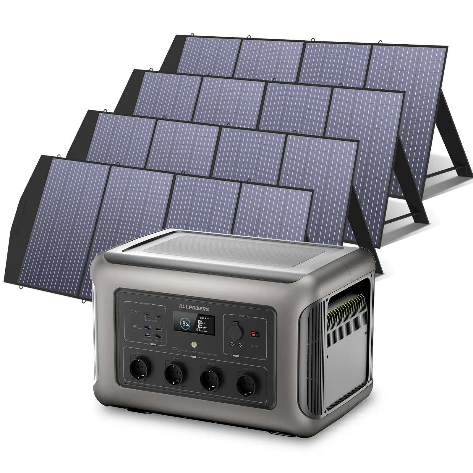 ALLPOWERS Solar Generator Kit 3500W (R3500 + SP033 200W Solar Panel)