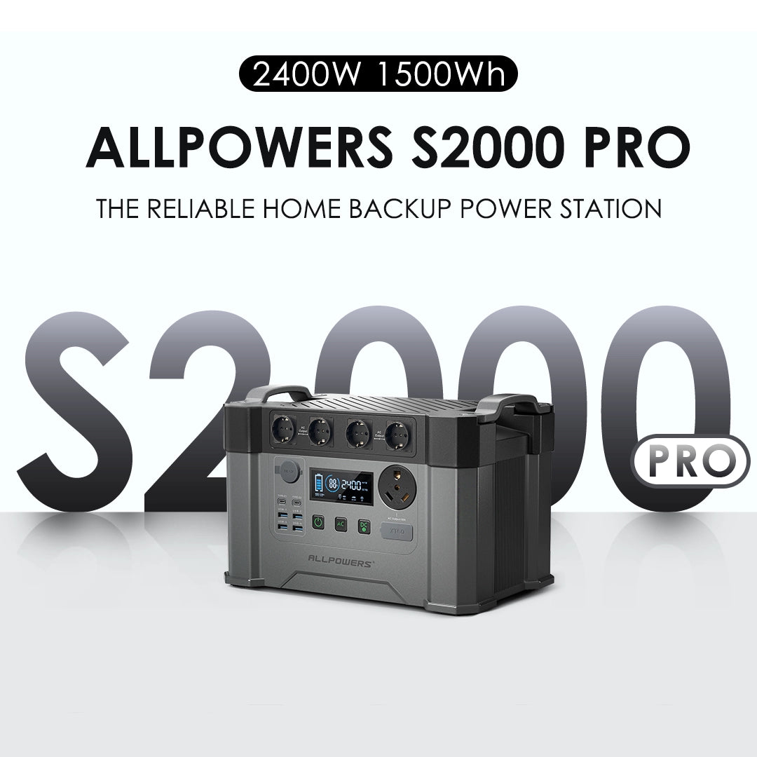 ALLPOWERS S2000 Pro Portable Power Station 2400W 1500Wh Backup Power