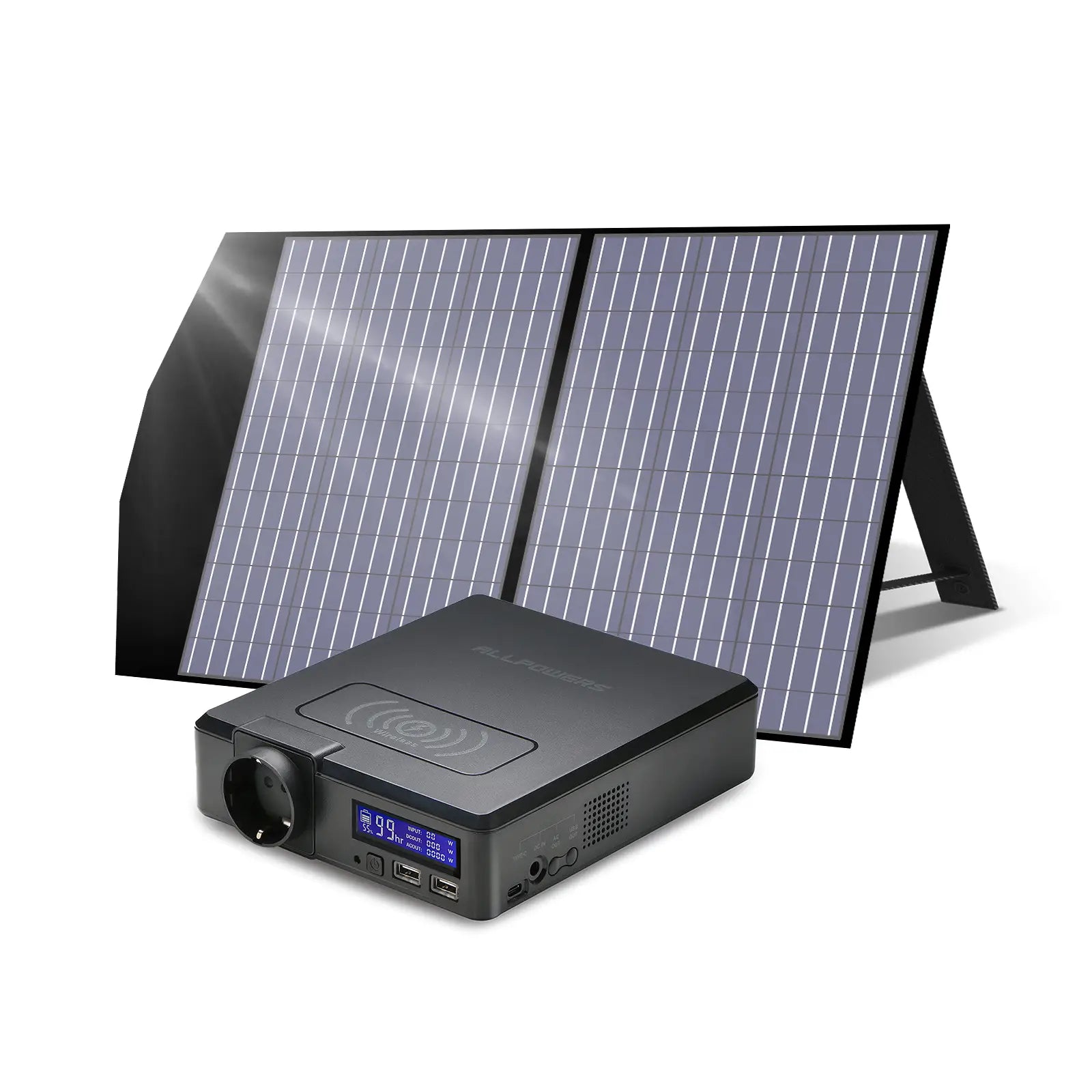 ALLPOWERS S200 Solar Generator Portable Power Bank 200W 154Wh with SP027 100W Solar Panel