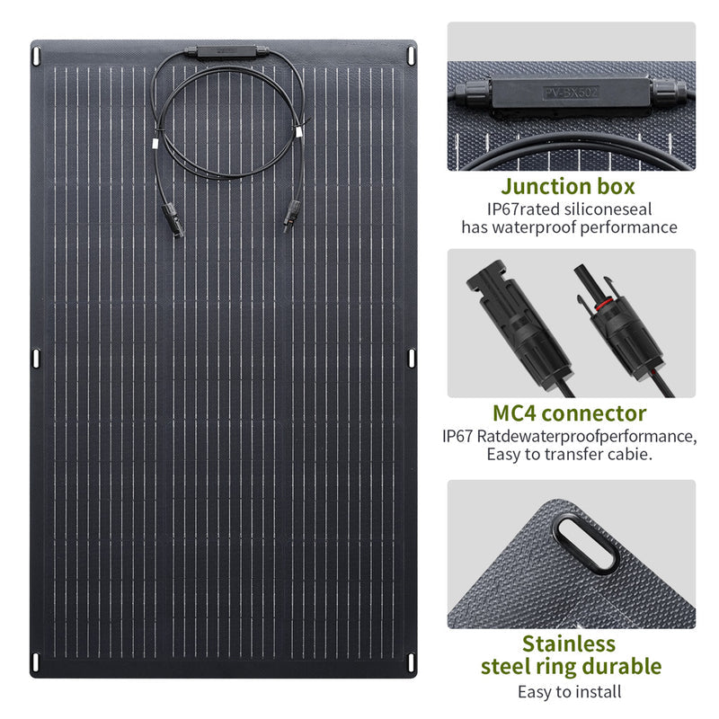 ALLPOWERS Solar Generator Kit 2500W (R2500 + SF100 100W Flexible Solar Panel)