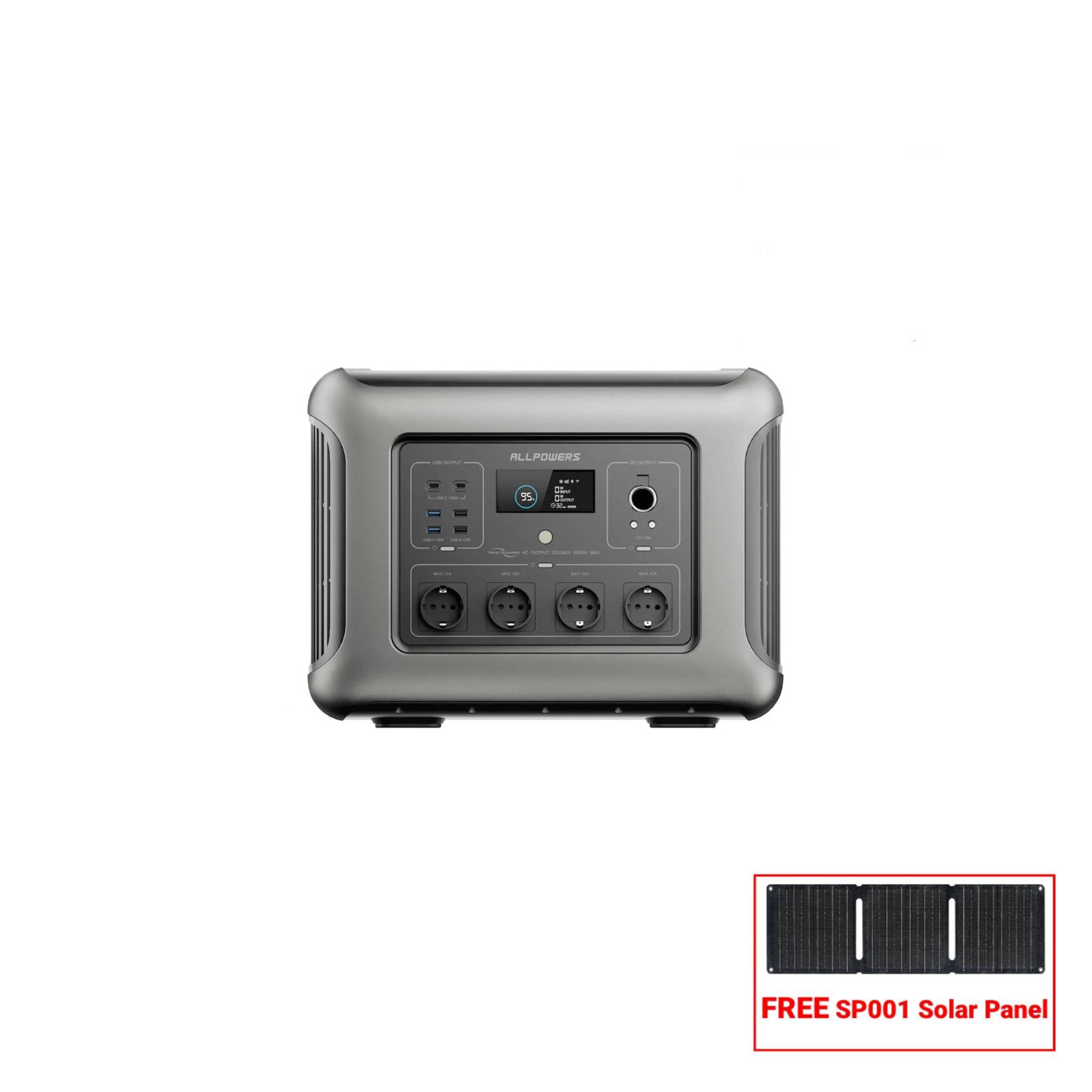 Портативна електростанція ALLPOWERS R2500, 2500 Вт, 2016 Вт·год, акумулятор LiFeP04