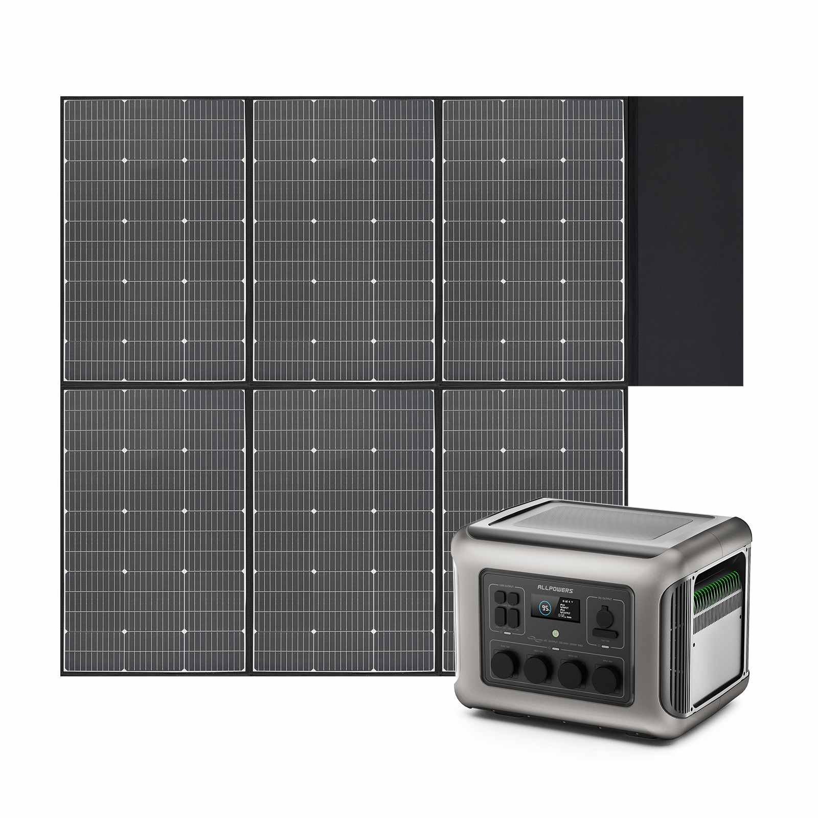 ALLPOWERS R2500 Solar Generator Portable Home Backup Power Station 2500W 2016Wh with SP039 600W Solar Panel