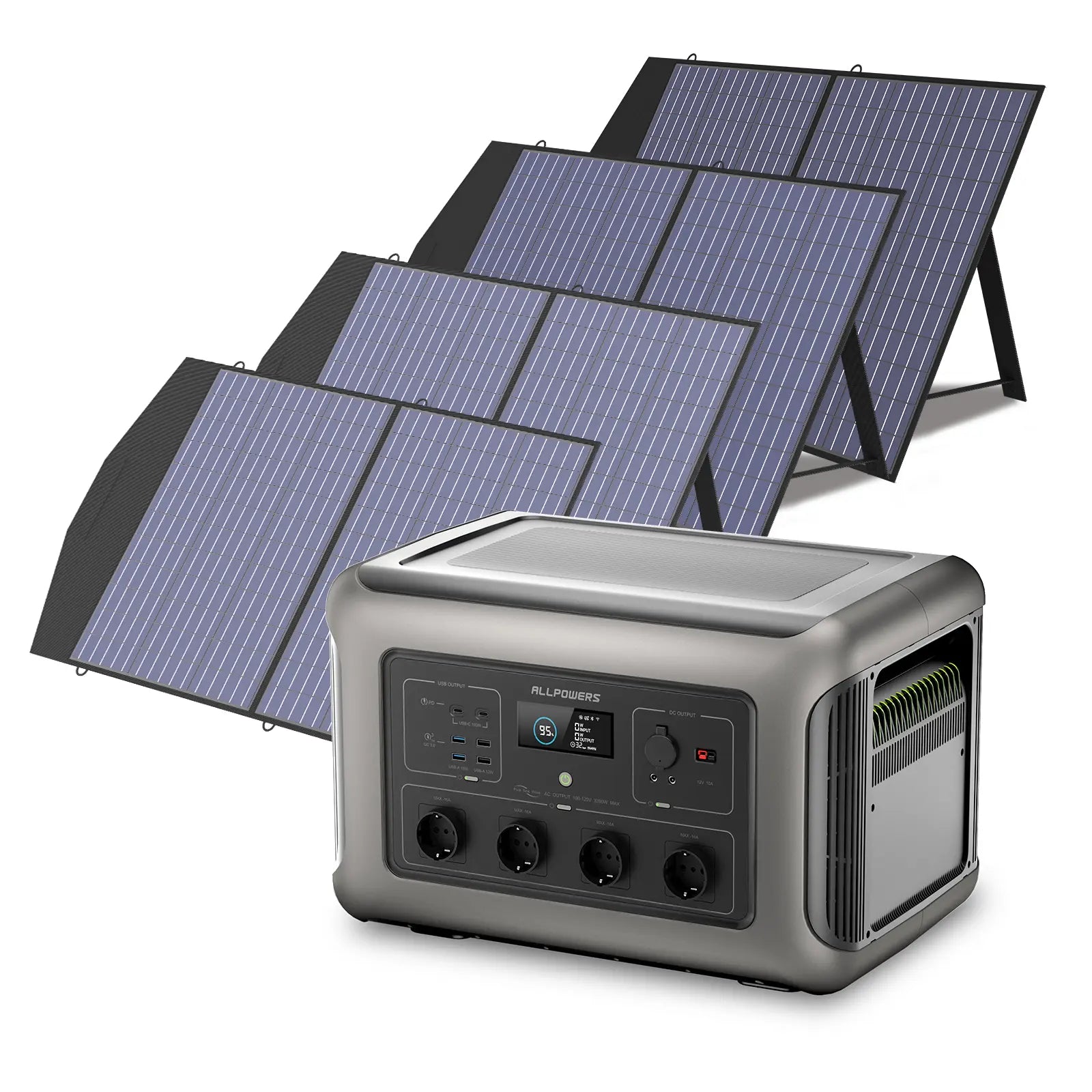 ALLPOWERS Solar Generator Kit 3500W (R3500 + SP027 100W Solar Panel)