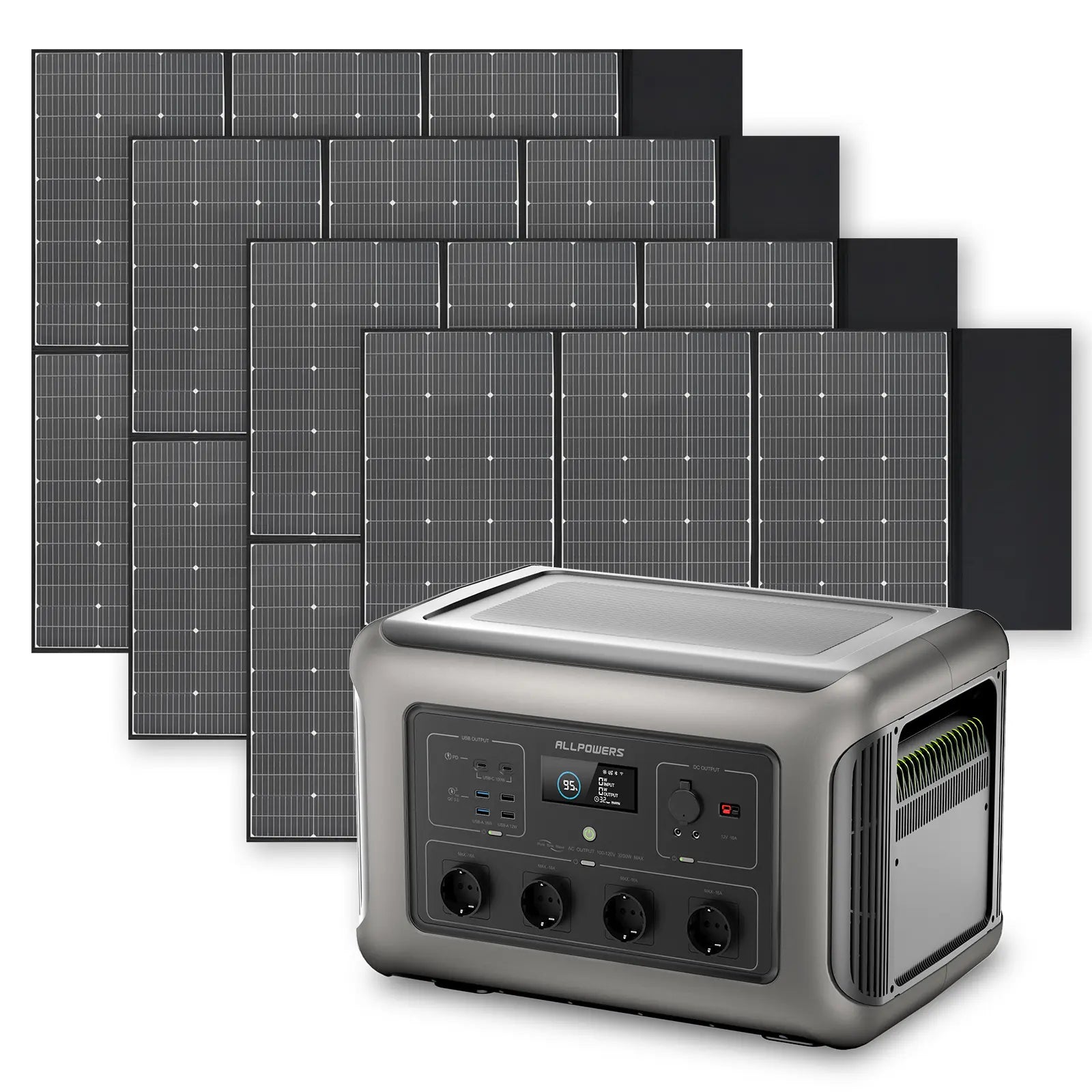 ALLPOWERS Solar Generator Kit 3500W (R3500 + SP039 600W Solar Panel)