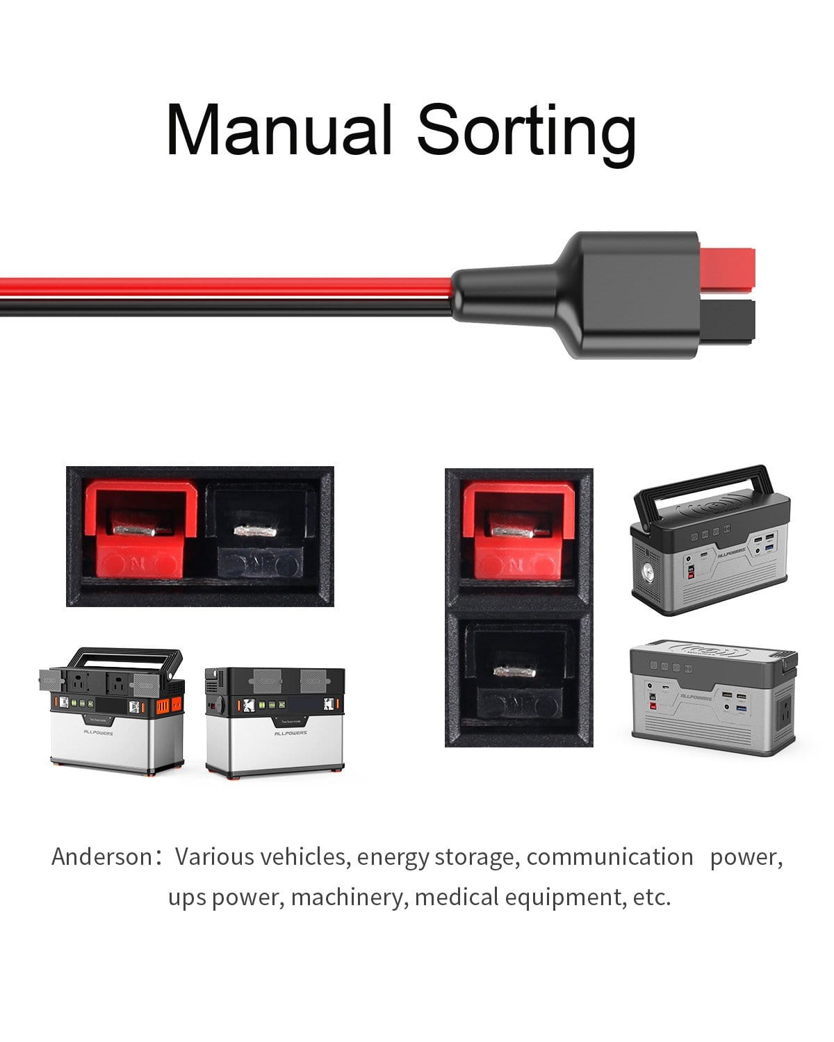 ALLPOWERS Anderson Solar Connector Adapter Cable