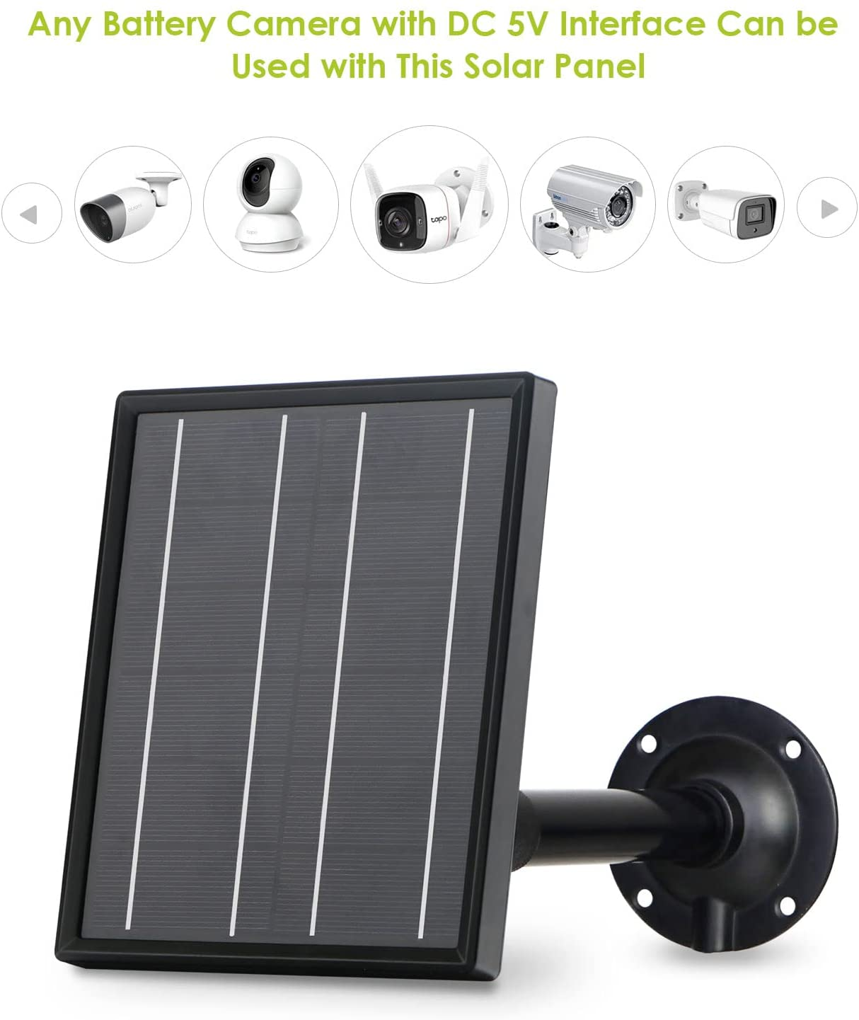 ALLPOWERS 5V 3.5W Solar Panel Kit for Outdoor Security Camera ALLPOWERS