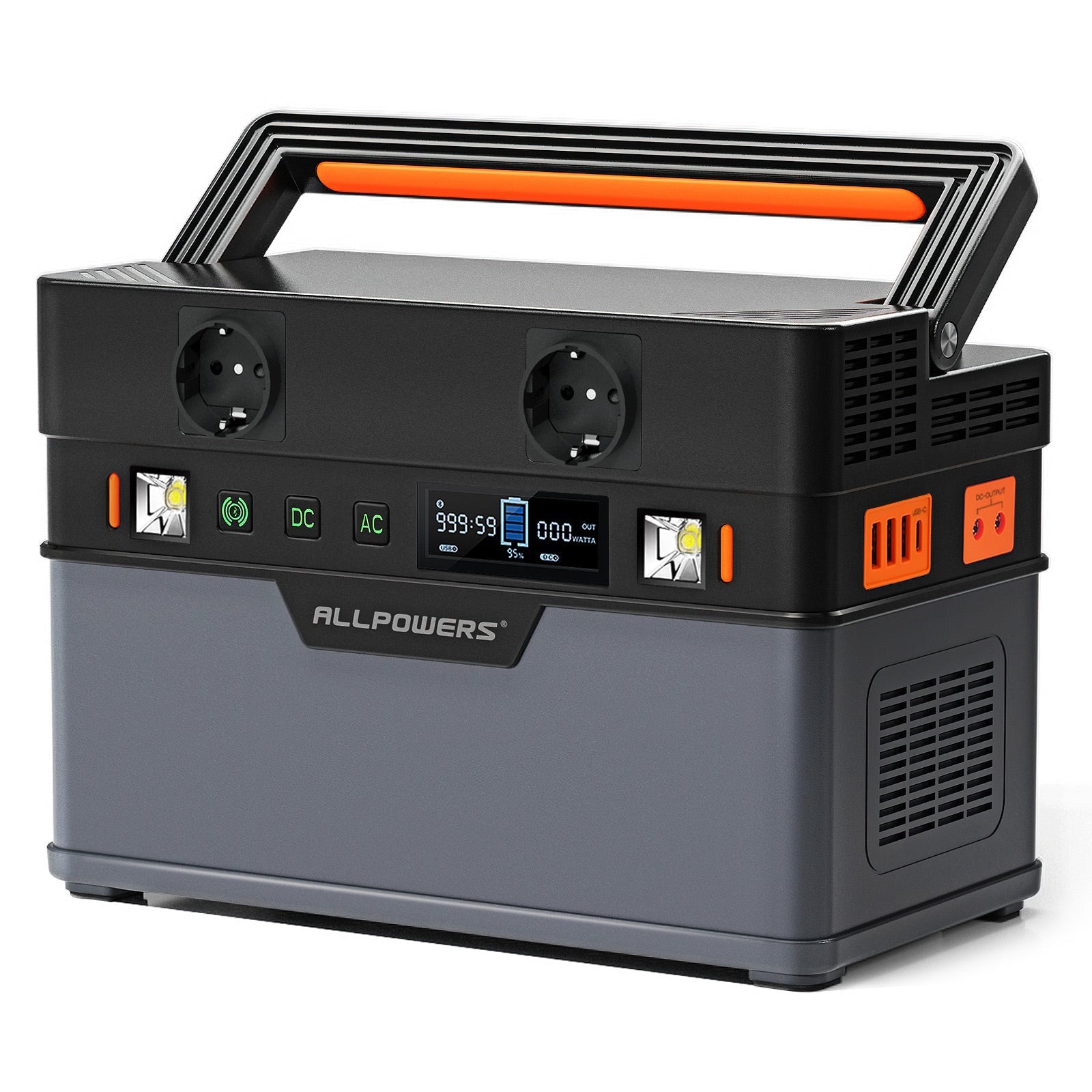 ALLPOWERS S700 Solar Generator Portable Power Station 700W 606Wh with SP027 100W Solar Panels